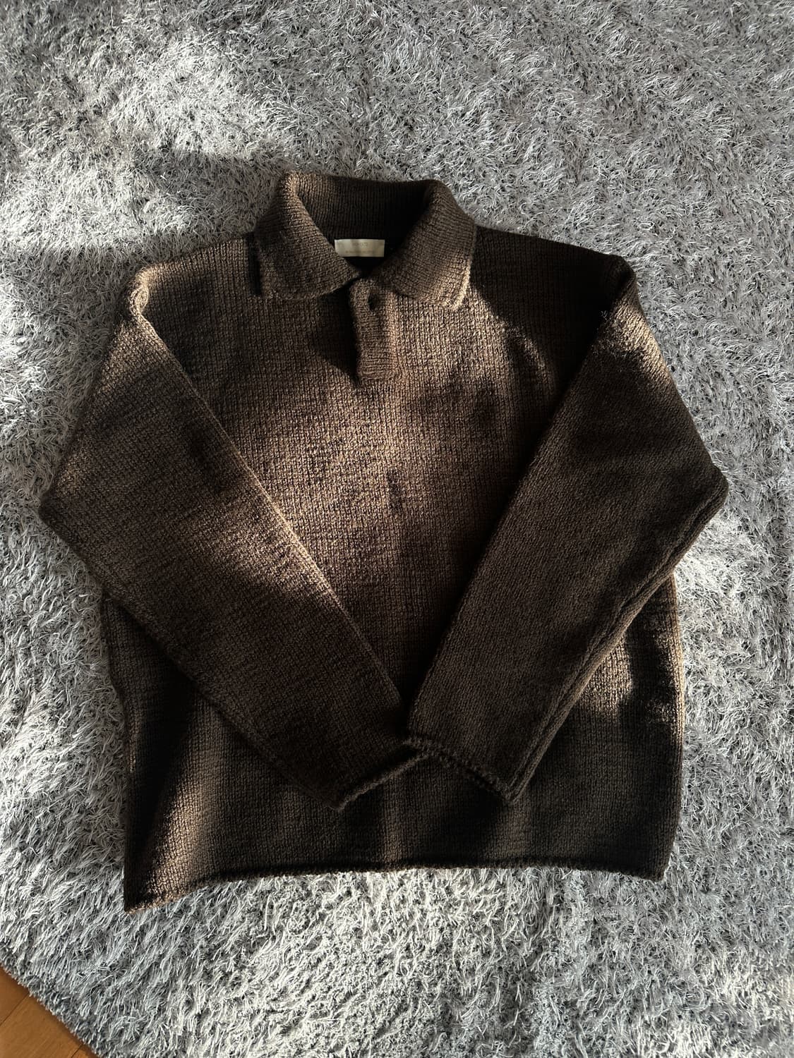 아모멘토 원버튼 니트 브라운(M) 상품이미지1