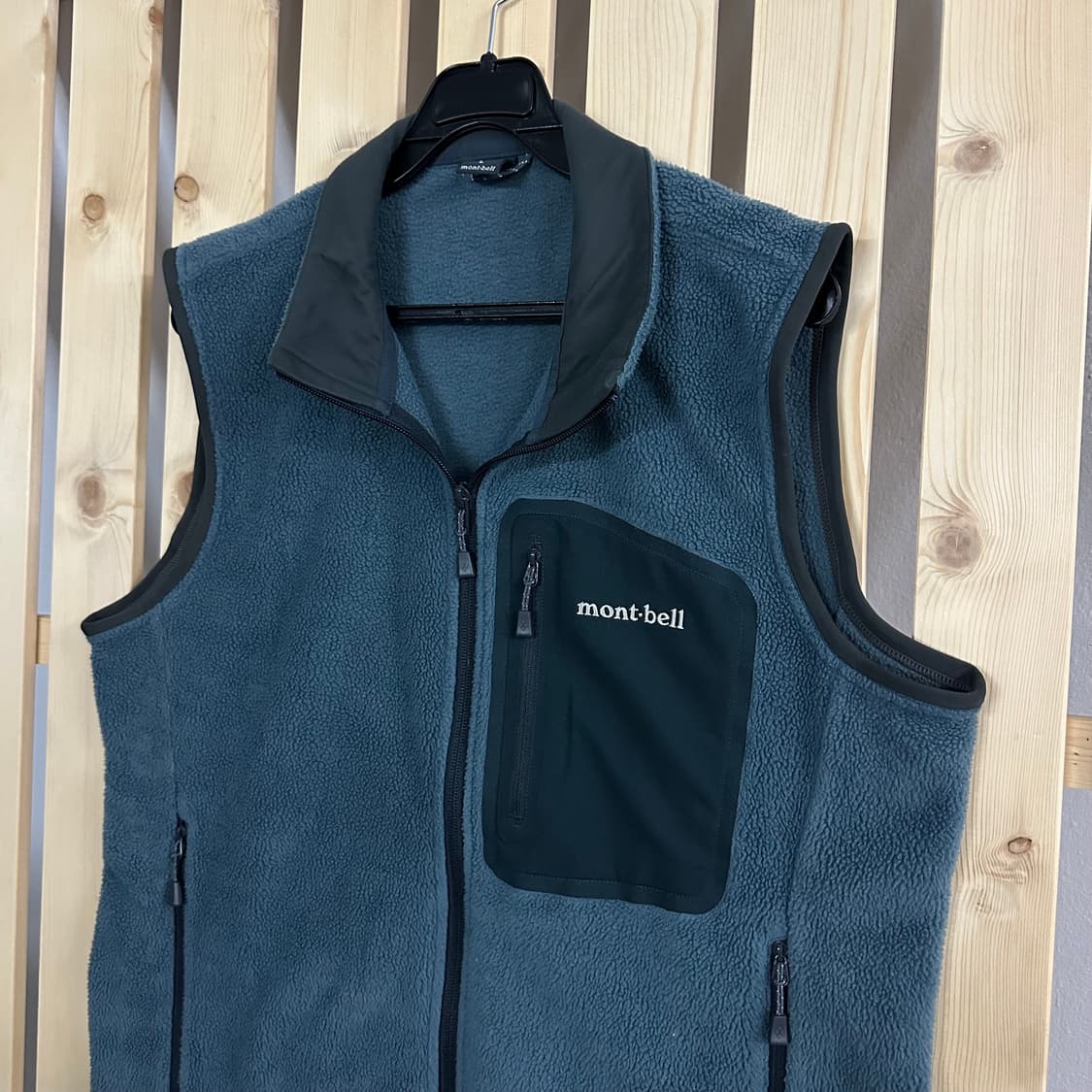 (L) 몽벨 딥그레이 후리스 베스트 자켓 조끼 플리스 집업 상품이미지3