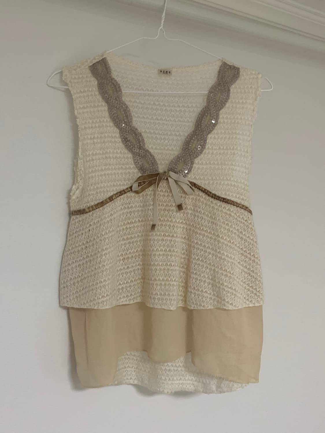 axes 빈티지 히피 페어리 크로쉐 가디건 나시 세트 (하자○ 저렴판매) 상품이미지5