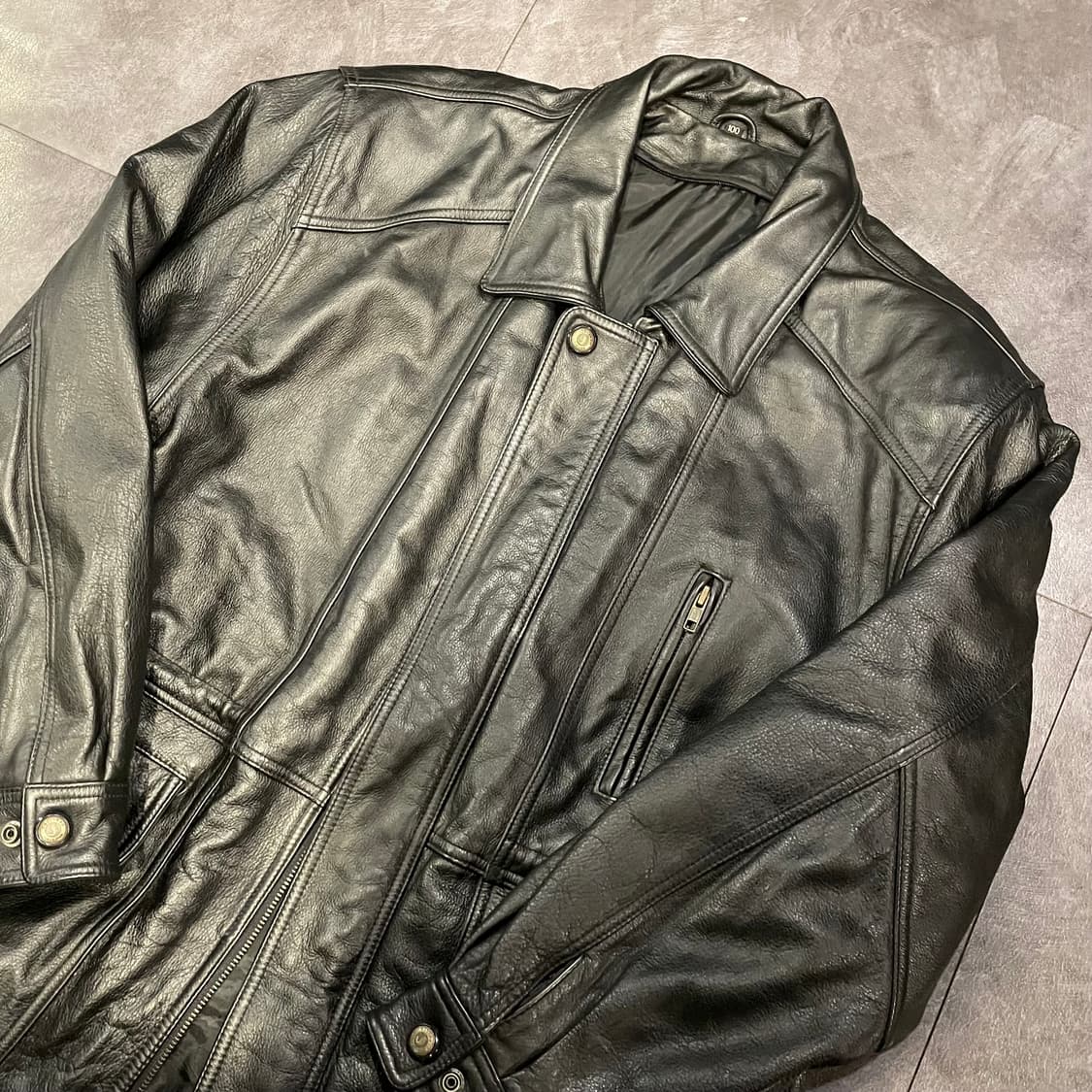 Vintage 100% 리얼소가죽 레더자켓 상품이미지3