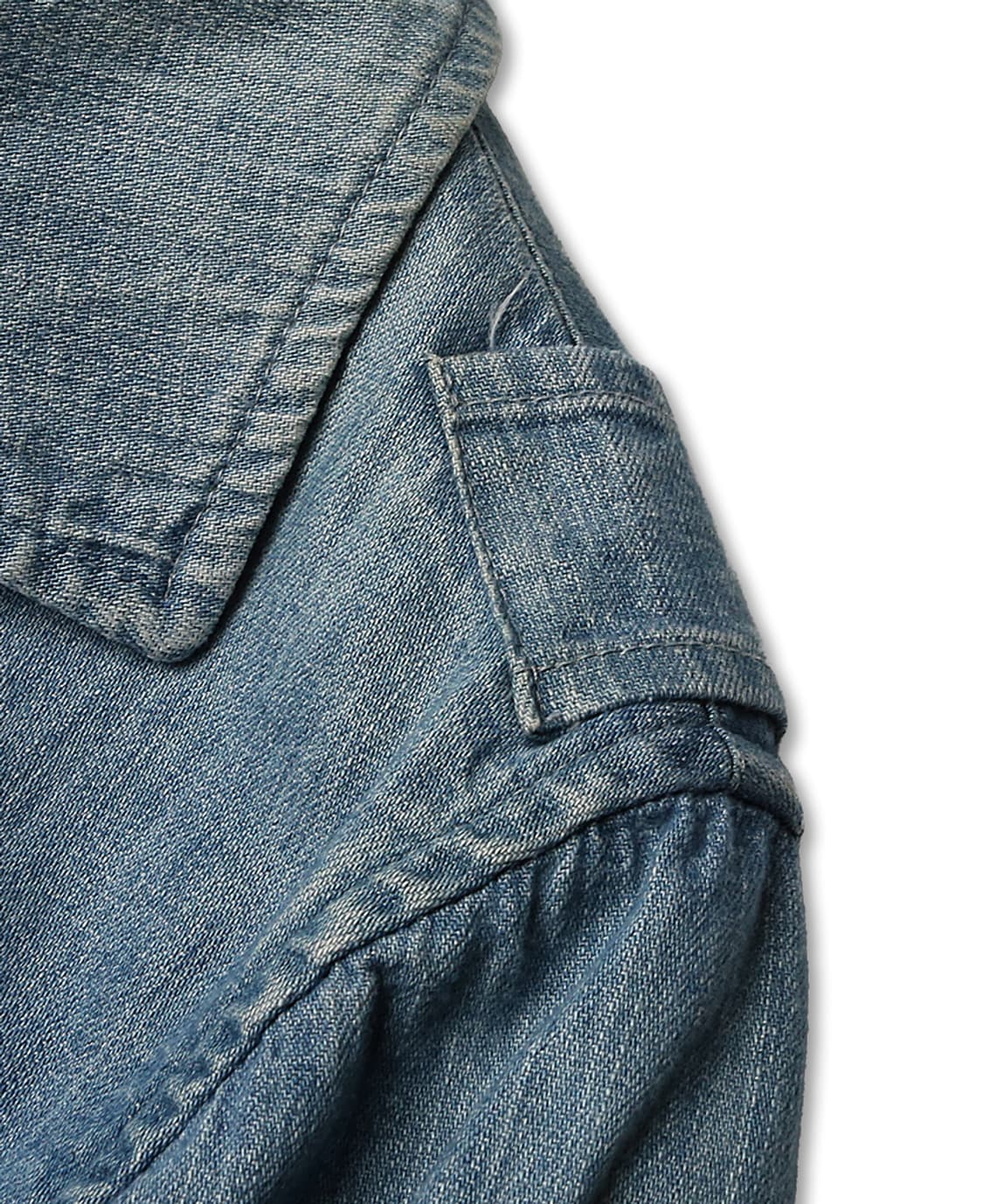 바구따 [Bagutta] 연청 오픈칼라 데님 셔츠 자켓 이탈리아 셔켓 상품이미지3