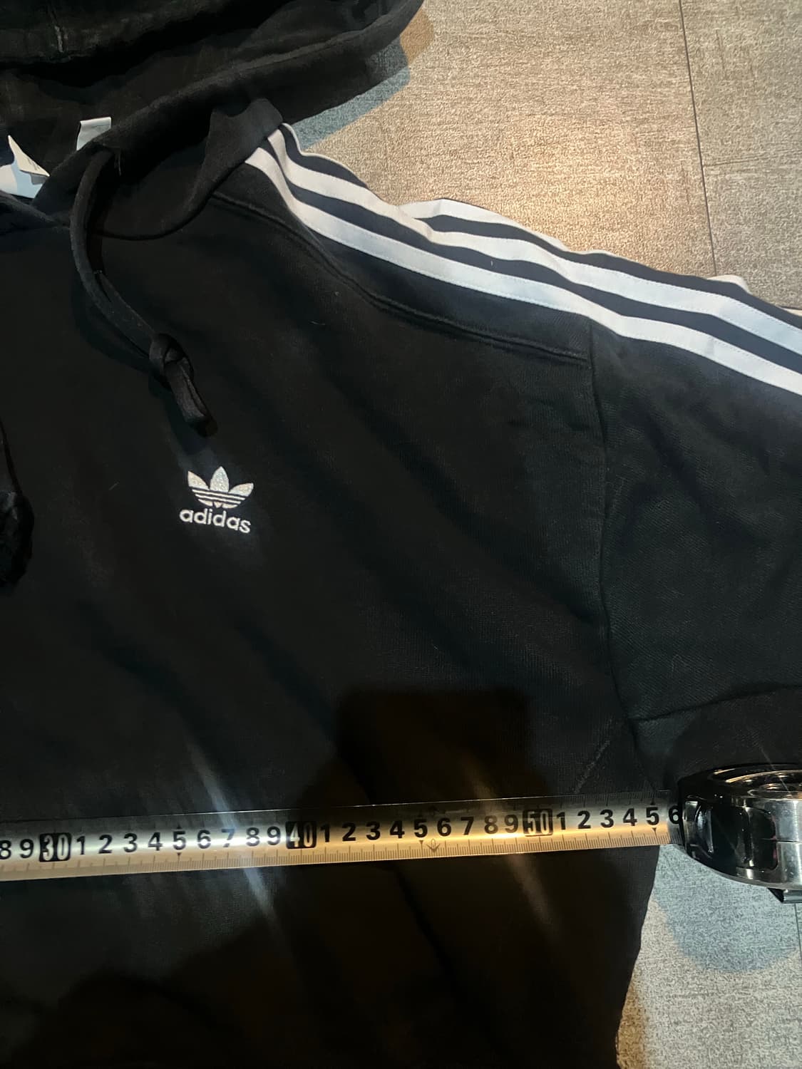 Adidas 아디다스 불꽃로고 삼선 크롭 후드티셔츠 상품이미지2