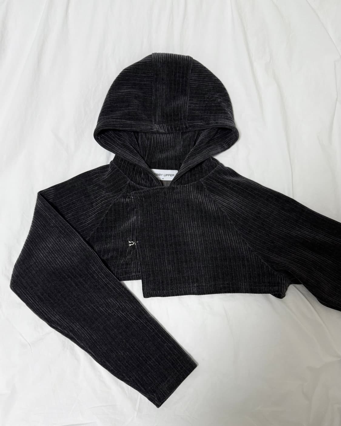 Corduroy Bebeto hoodie bolero (charcoal) 상품이미지1