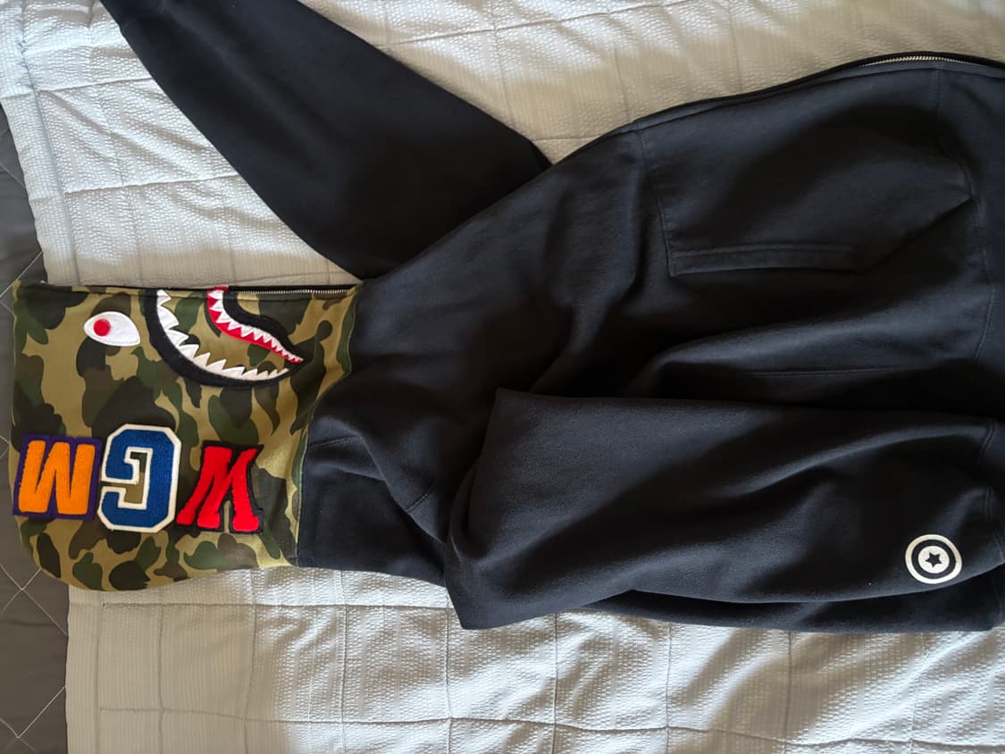 베이프 반카모 샤크 후드집업 xl 상품이미지2