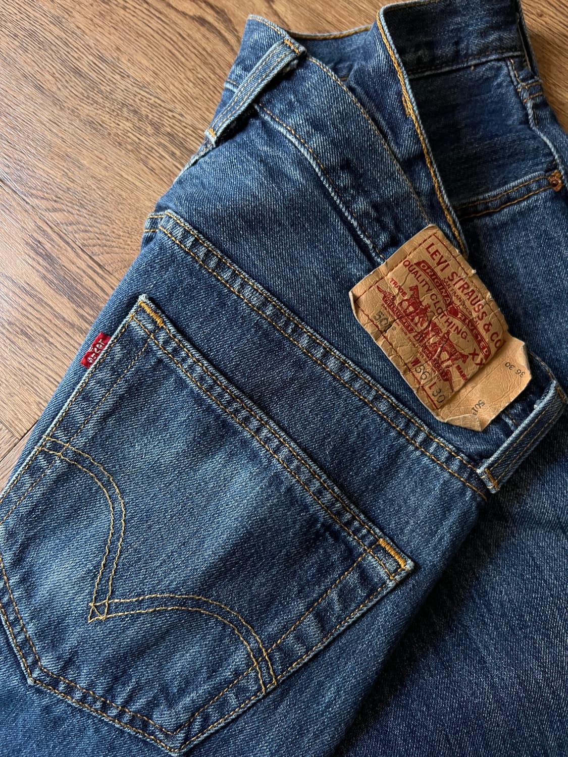 [36]00's 리바이스 501 빈티지 워싱 스트레이트 데님 팬츠 상품이미지5