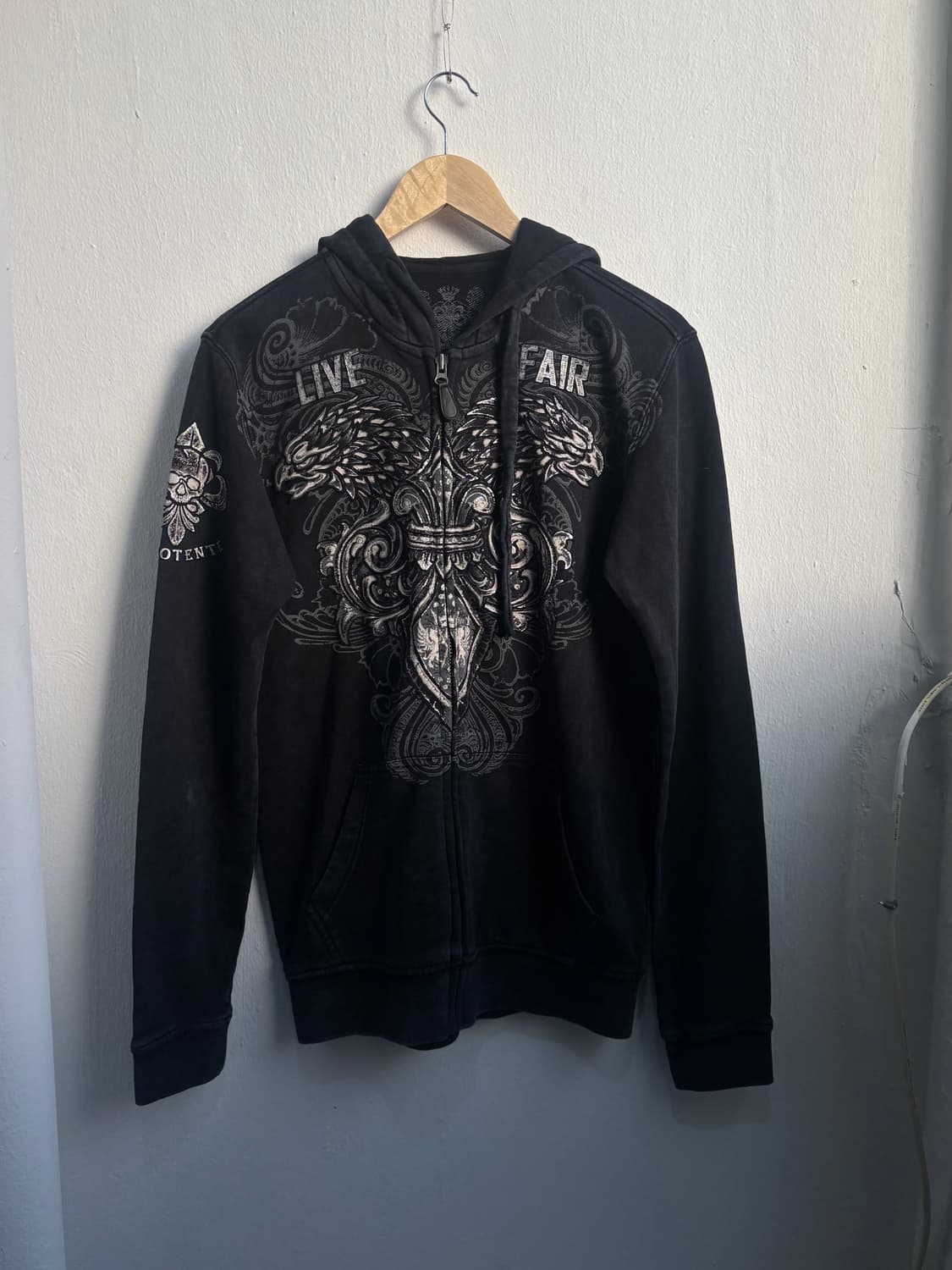 Prepotente Graphic Skull Hood Zip-Up 상품이미지4