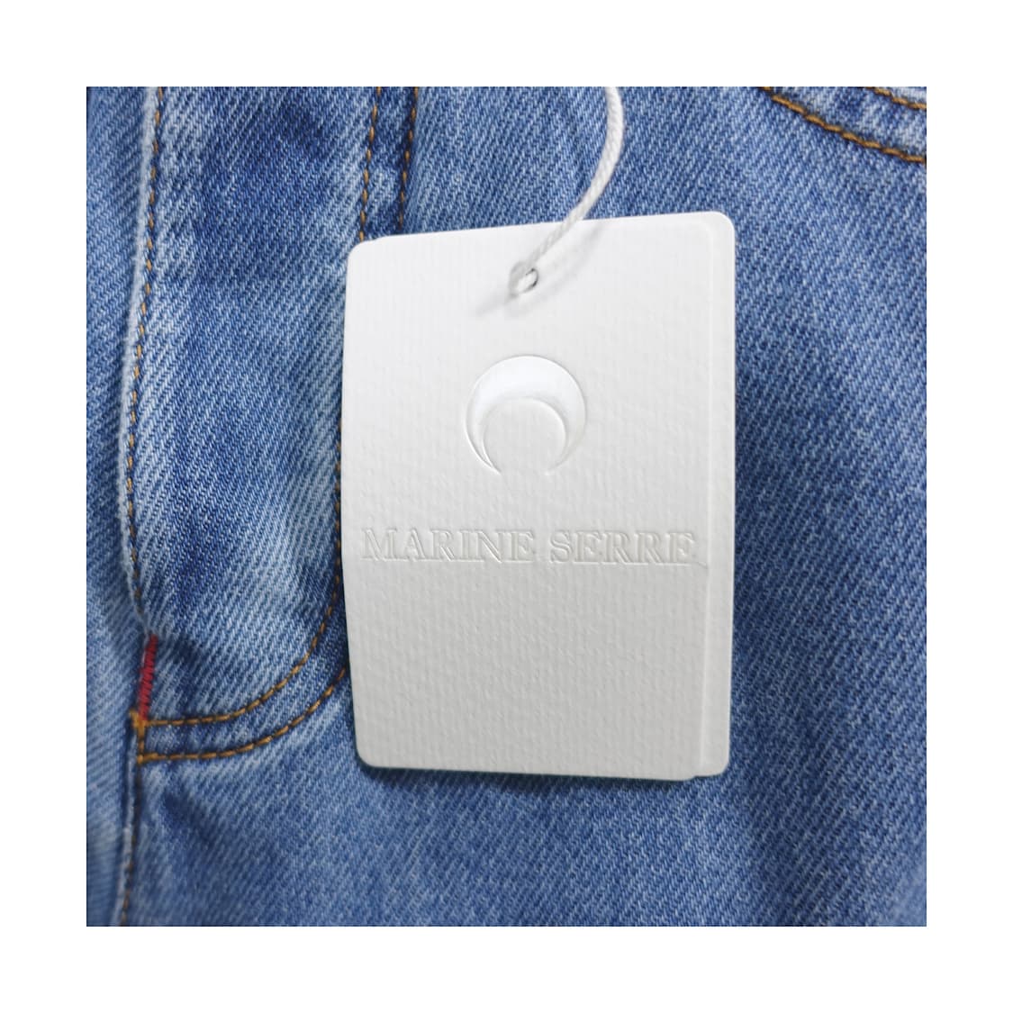 [46]MARINESERRE 마린세르 화이트라인 문패턴 데님팬츠 상품이미지9
