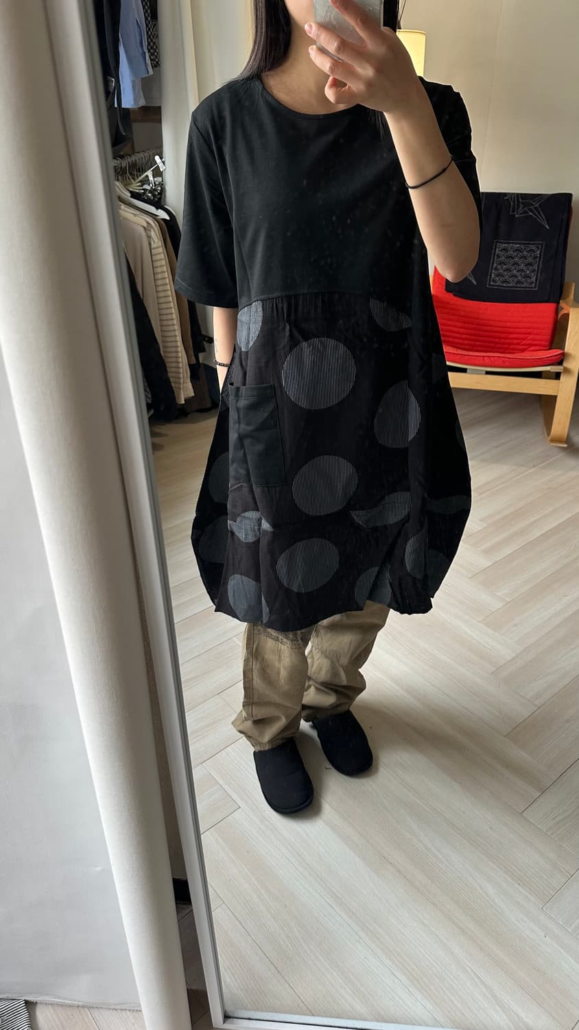 [TRUBE] black dot volume dress 상품이미지7