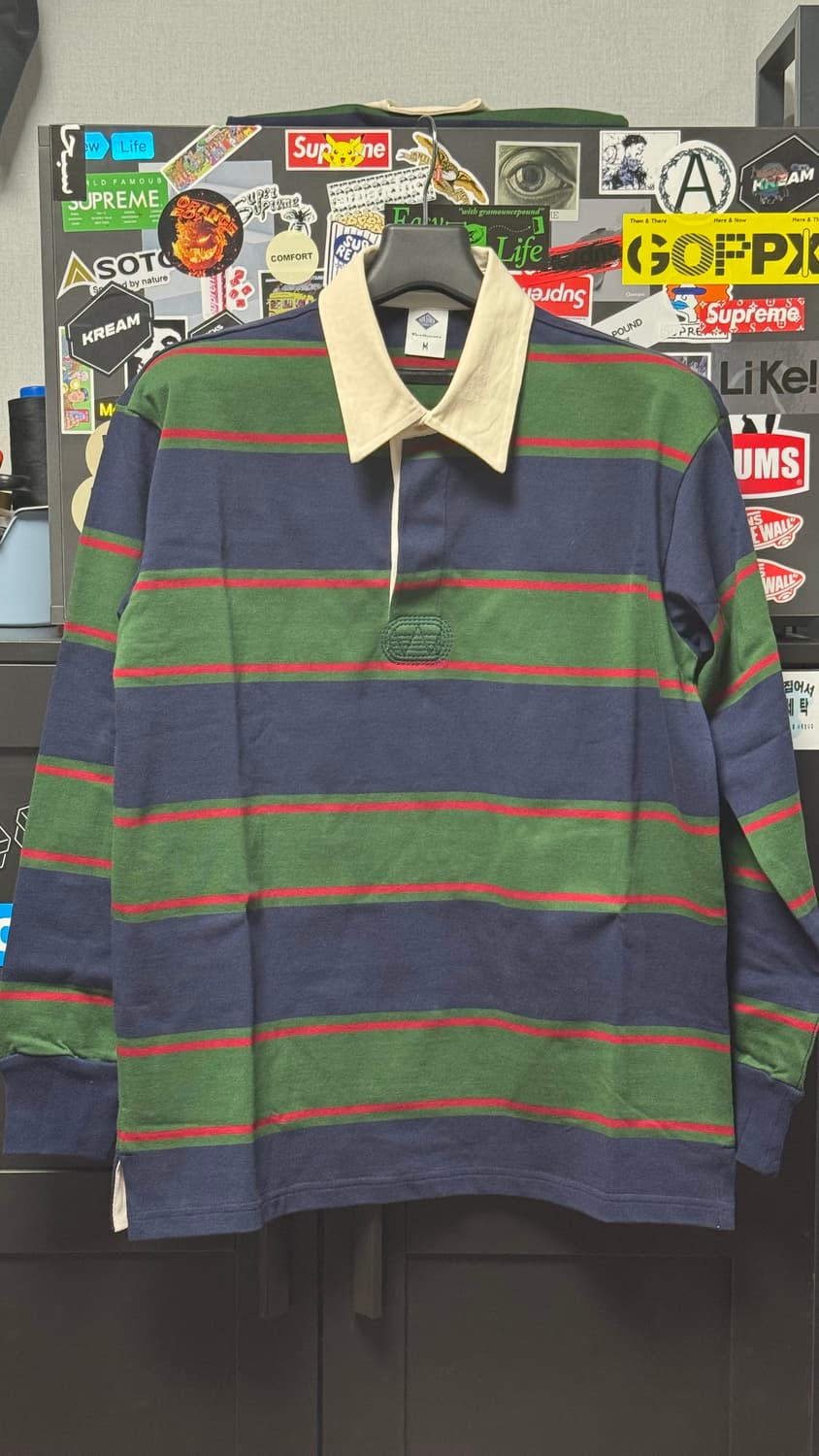 [M] 브론슨 논스탁 클래식핏 스트라이프 저지 럭비 티 셔츠 상품이미지6