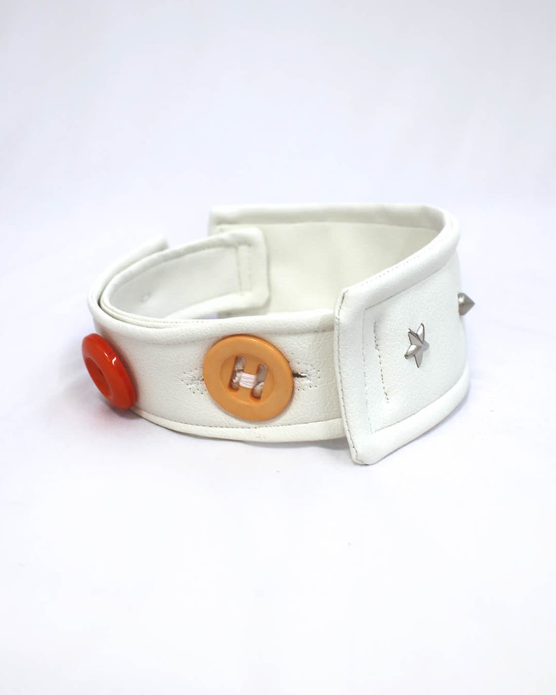 Thick leather neon stud choker+hand cuff 상품이미지3