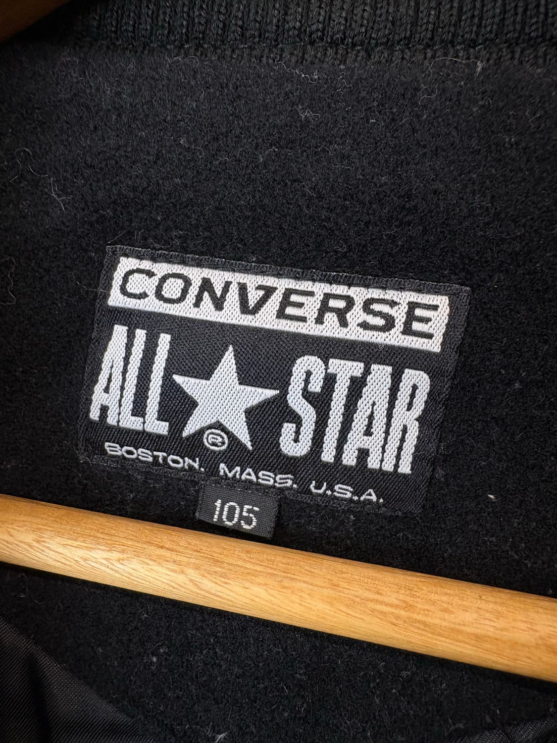 컨버스 90s 빈티지 빅로고 레더 바시티 자켓 상품이미지8