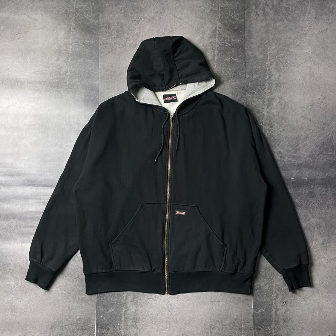 DICKIES 디키즈 빈티지 블랙 와플 안감 후드 집업 A00922 상품이미지1