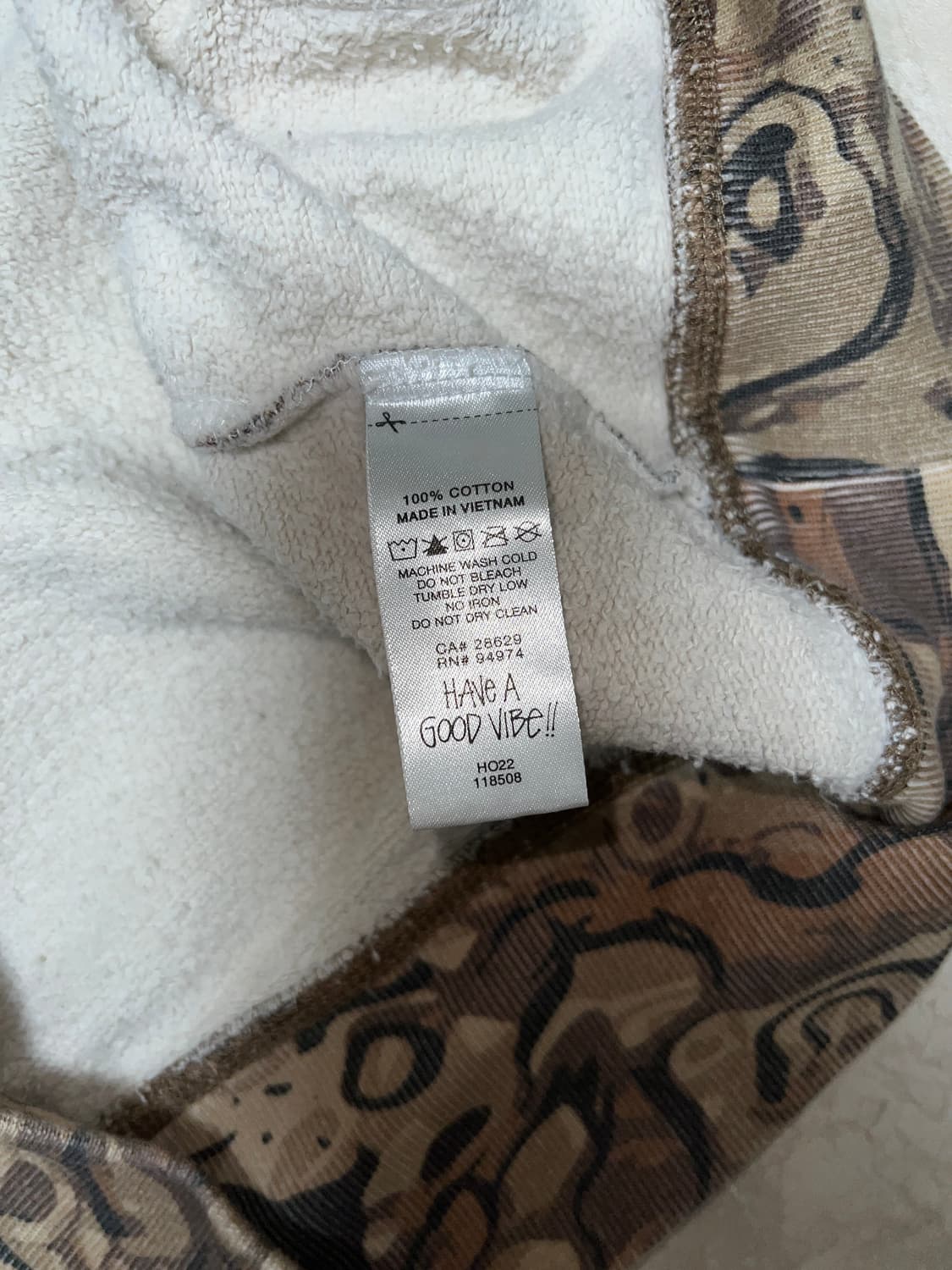 스투시 베일 카모 후드티 L 상품이미지7