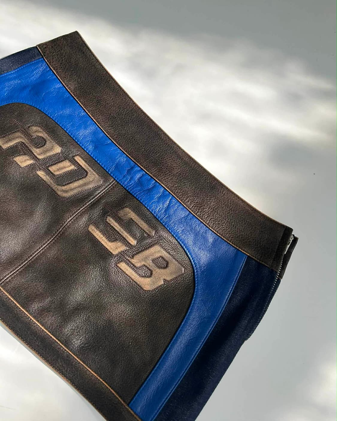 [34] 앤더슨벨 콤보 레이싱 레더 스커트 상품이미지5