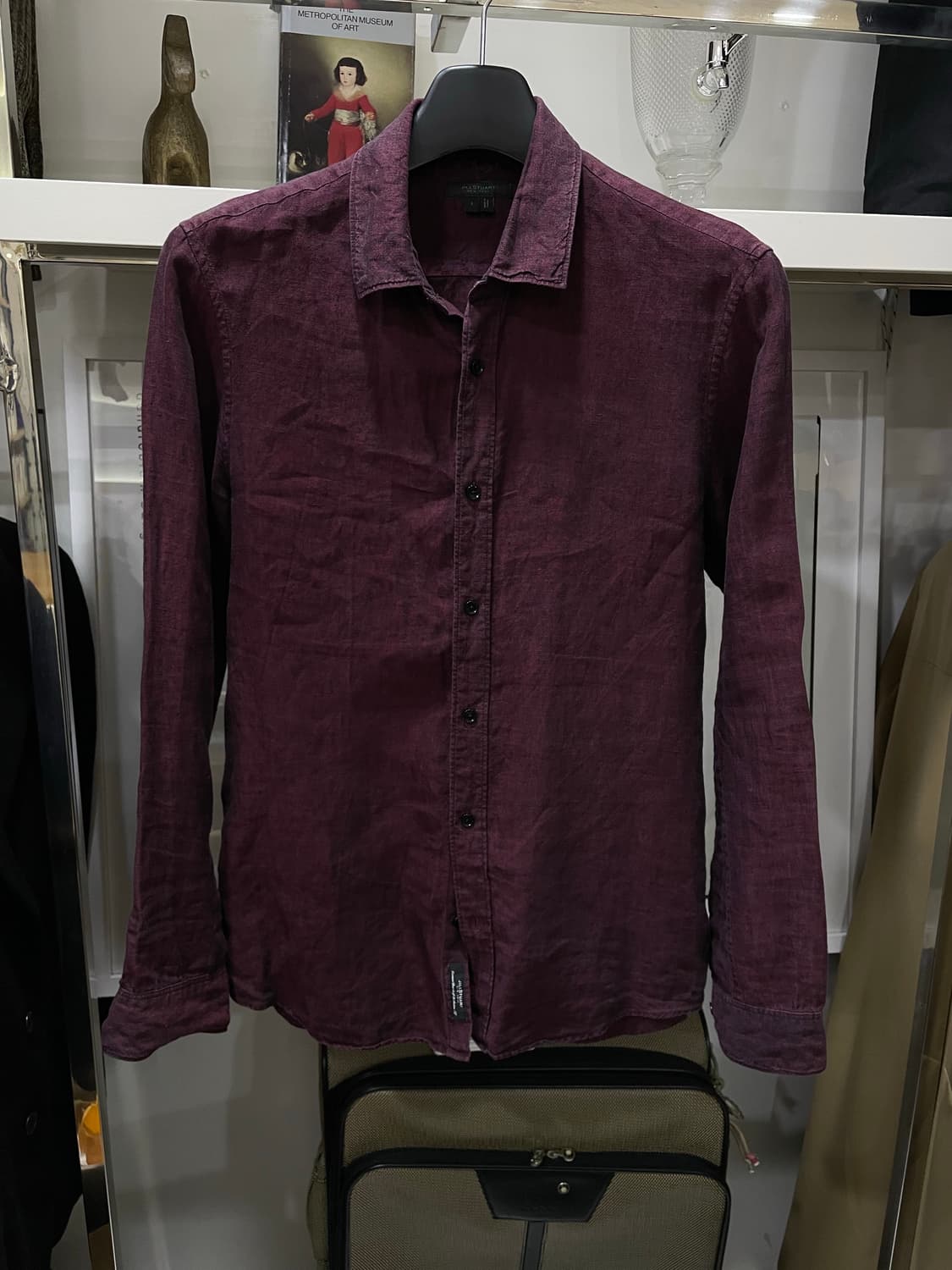 질스튜어트/딥버건디 린넨셔츠(S) 상품이미지1