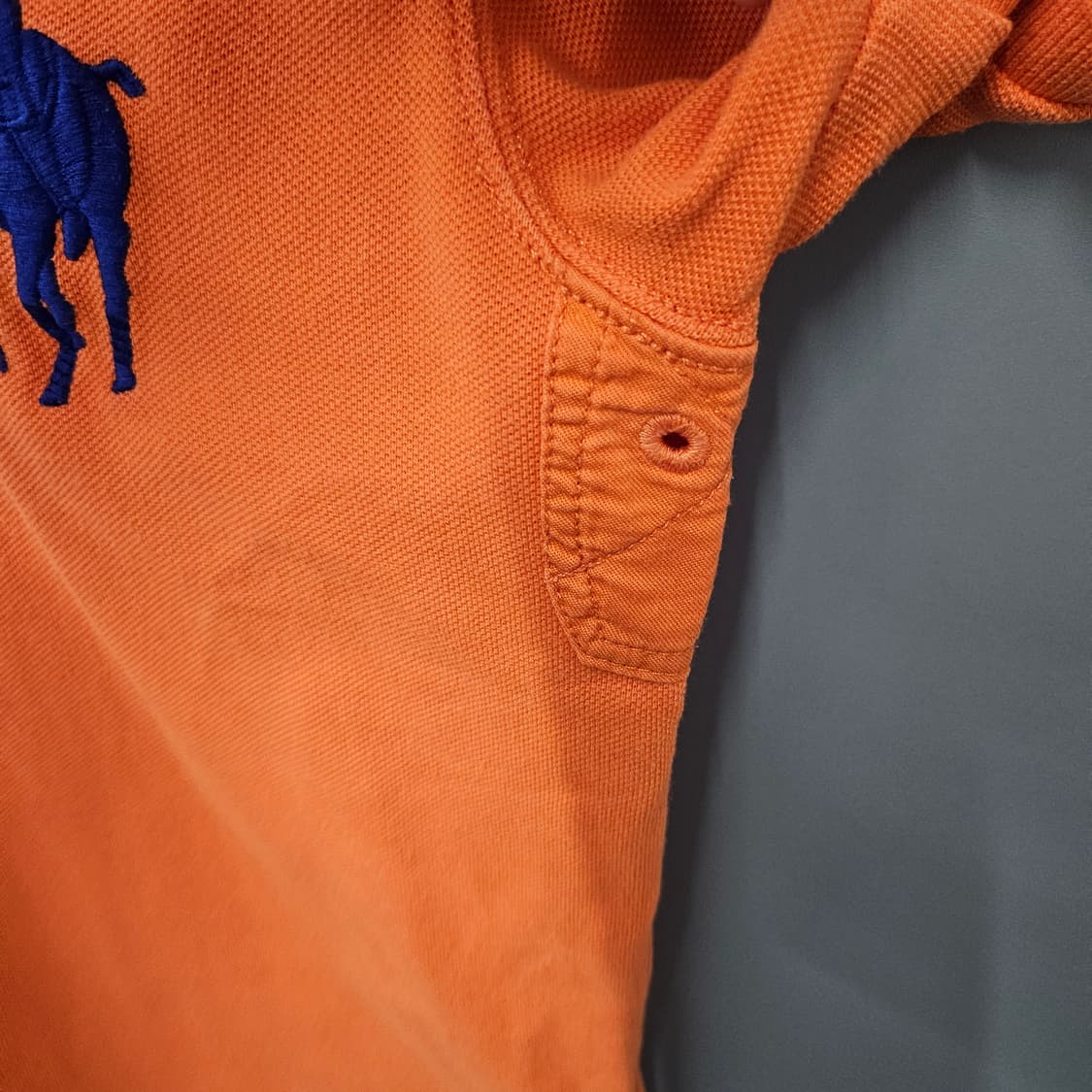 폴로 랄프로렌 빅포니 커스텀핏 반팔 카라티 오렌지 상품이미지4