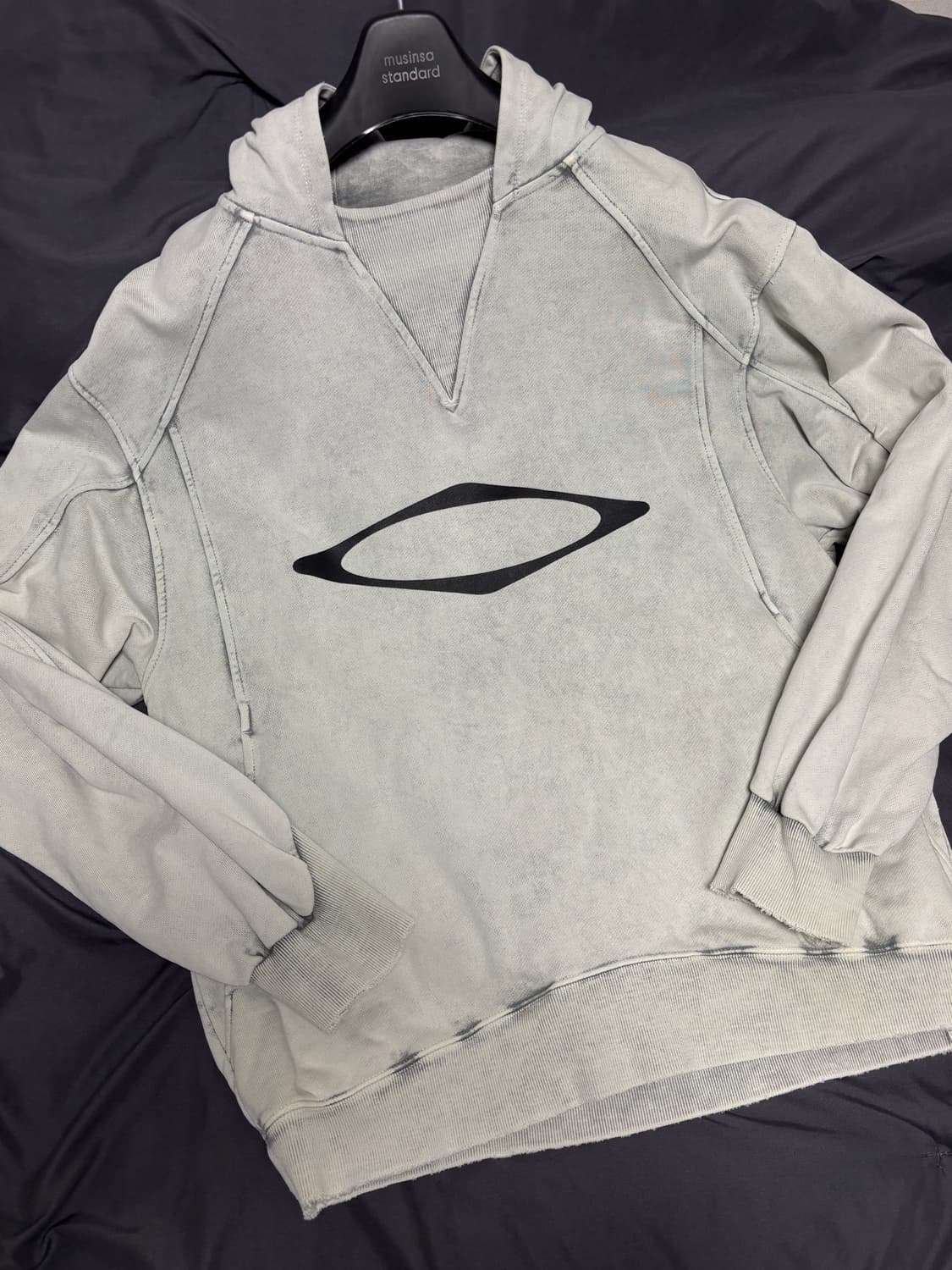 미스치프 블리치드 풀오버 후드 블리치드 카키 L 상품이미지2