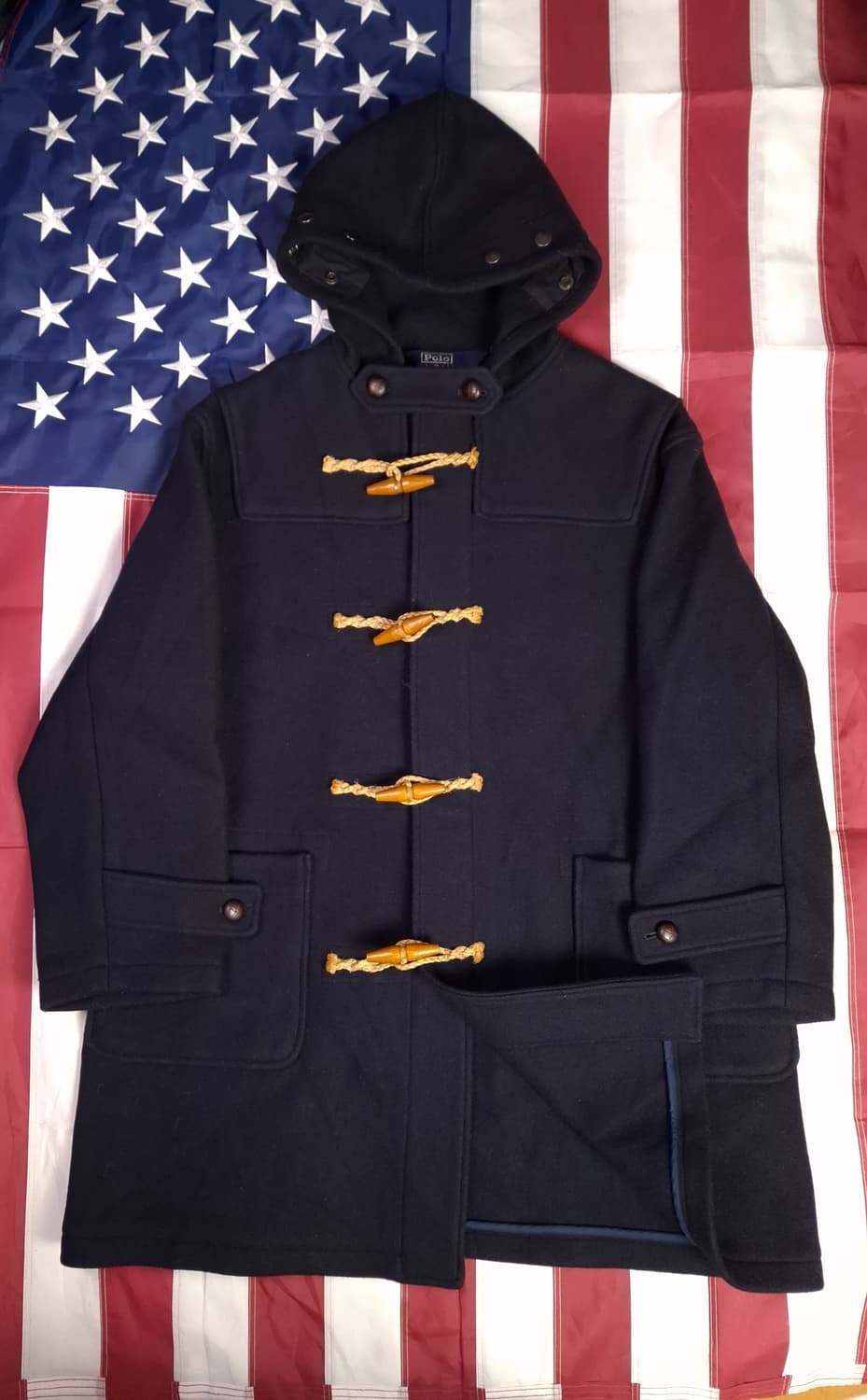 특A 90's 일본판 오리지날 랄프로렌폴로 울 더플 떡볶이 코트 상품이미지1