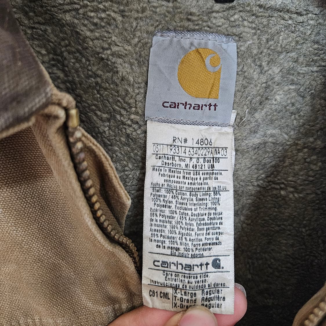 칼하트 C61 워크자켓 상품이미지10