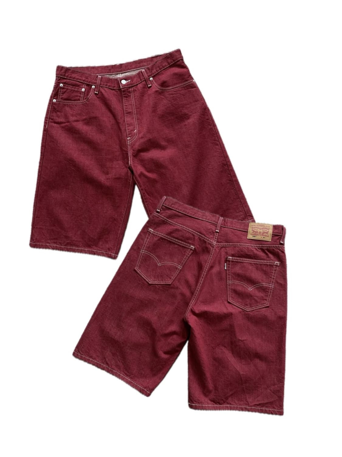 리바이스 569 버뮤다 데님팬츠 딥레드 반바지 상품이미지1
