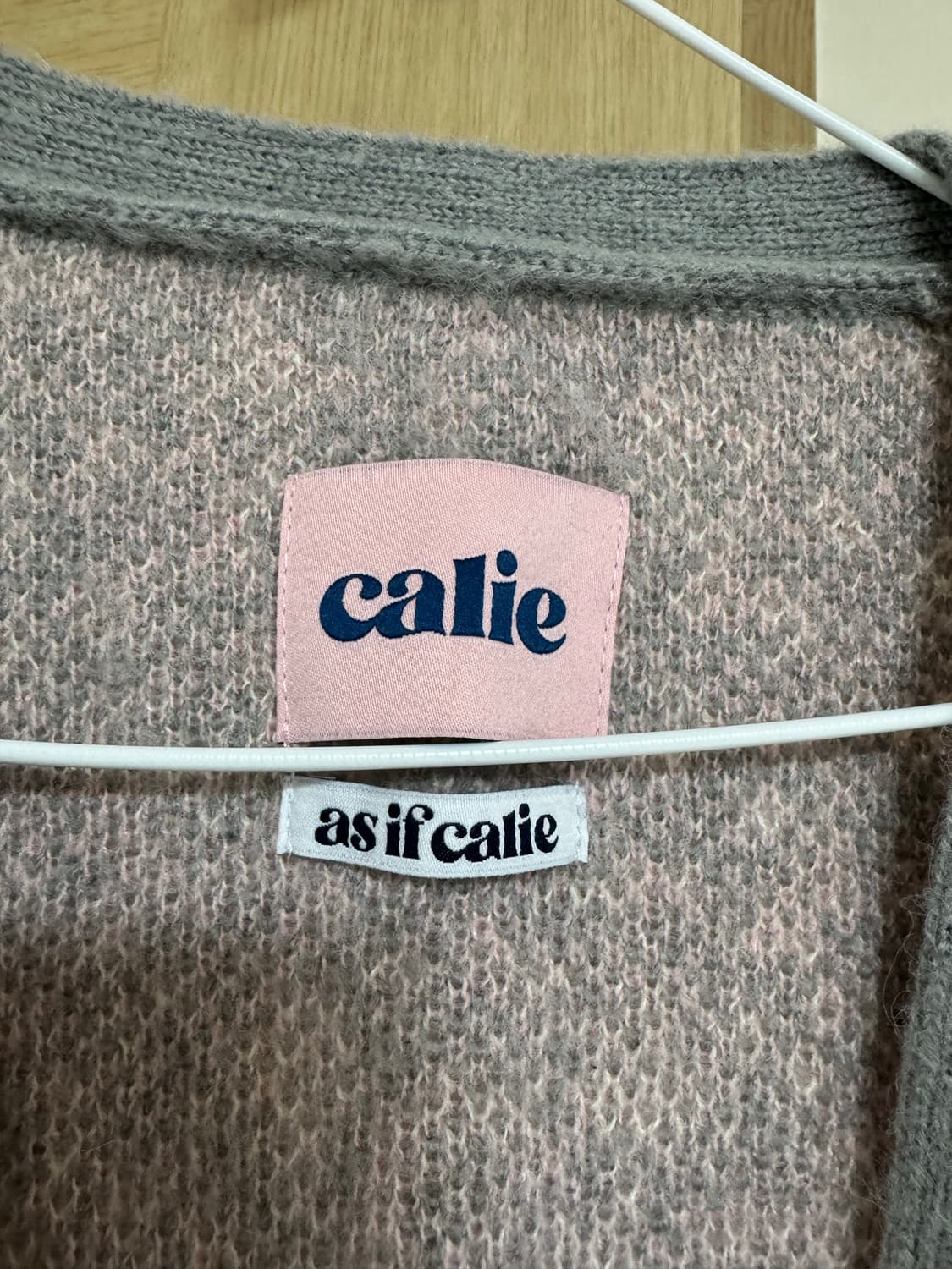 에즈이프 캘리 레오파드 니트 가디건 핑크 free 상품이미지3