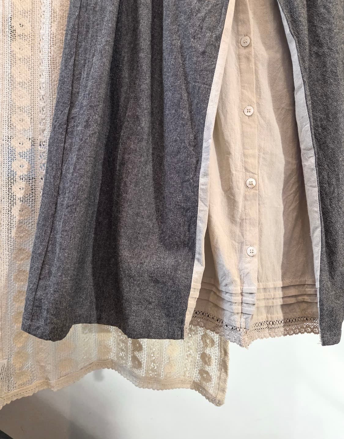 아티잔 모리걸 히피 무드 레이어드 스커트 상품이미지3