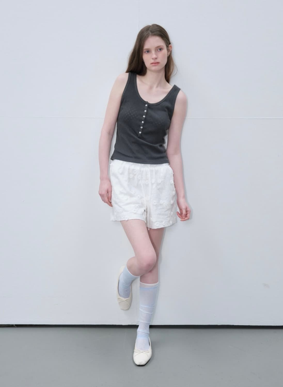 (새상품) 프리버07 플라워 밴딩숏팬츠(정가 99,000원) 상품이미지1