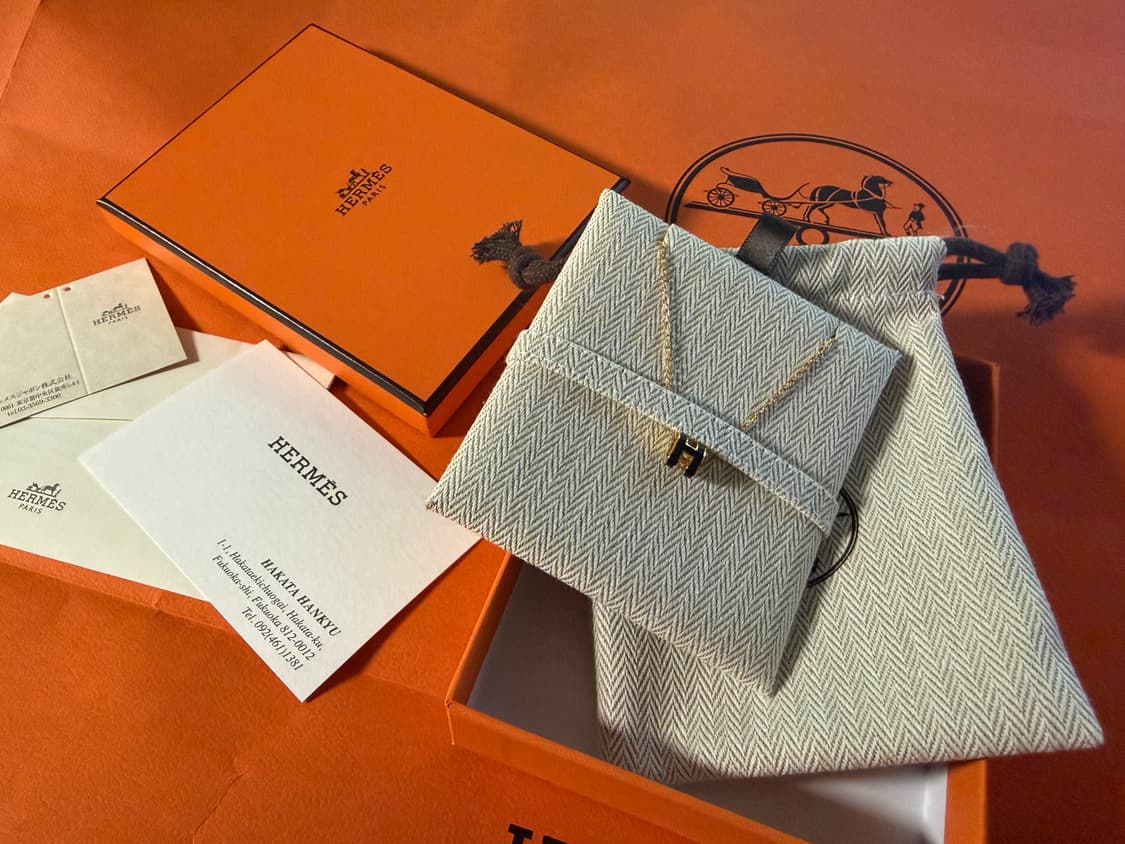 에르메스 팝아슈미니 블랙/골드 목걸이 상품이미지4