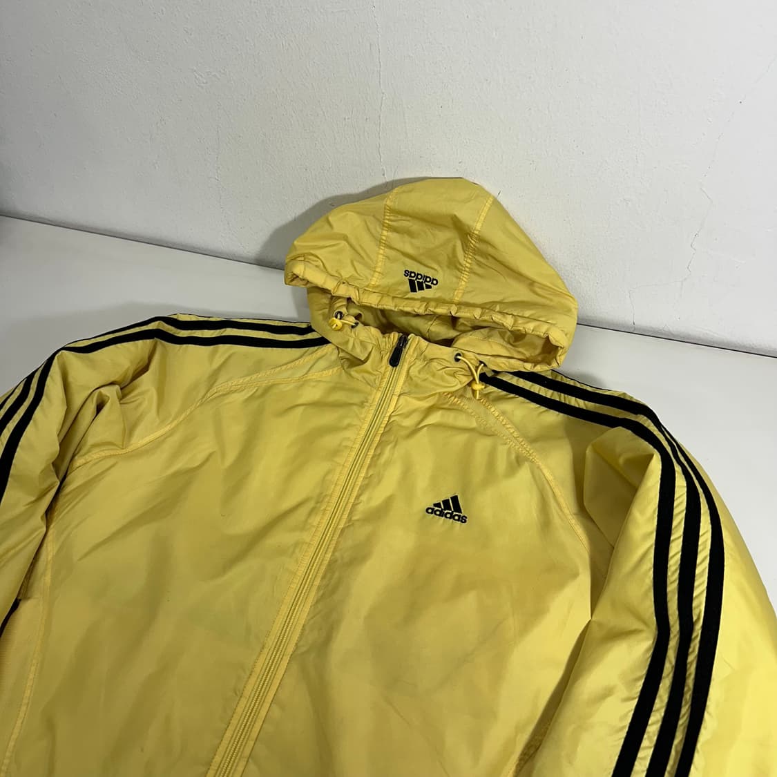 95 아디다스 옐로우 삼선 후드점퍼 상품이미지2