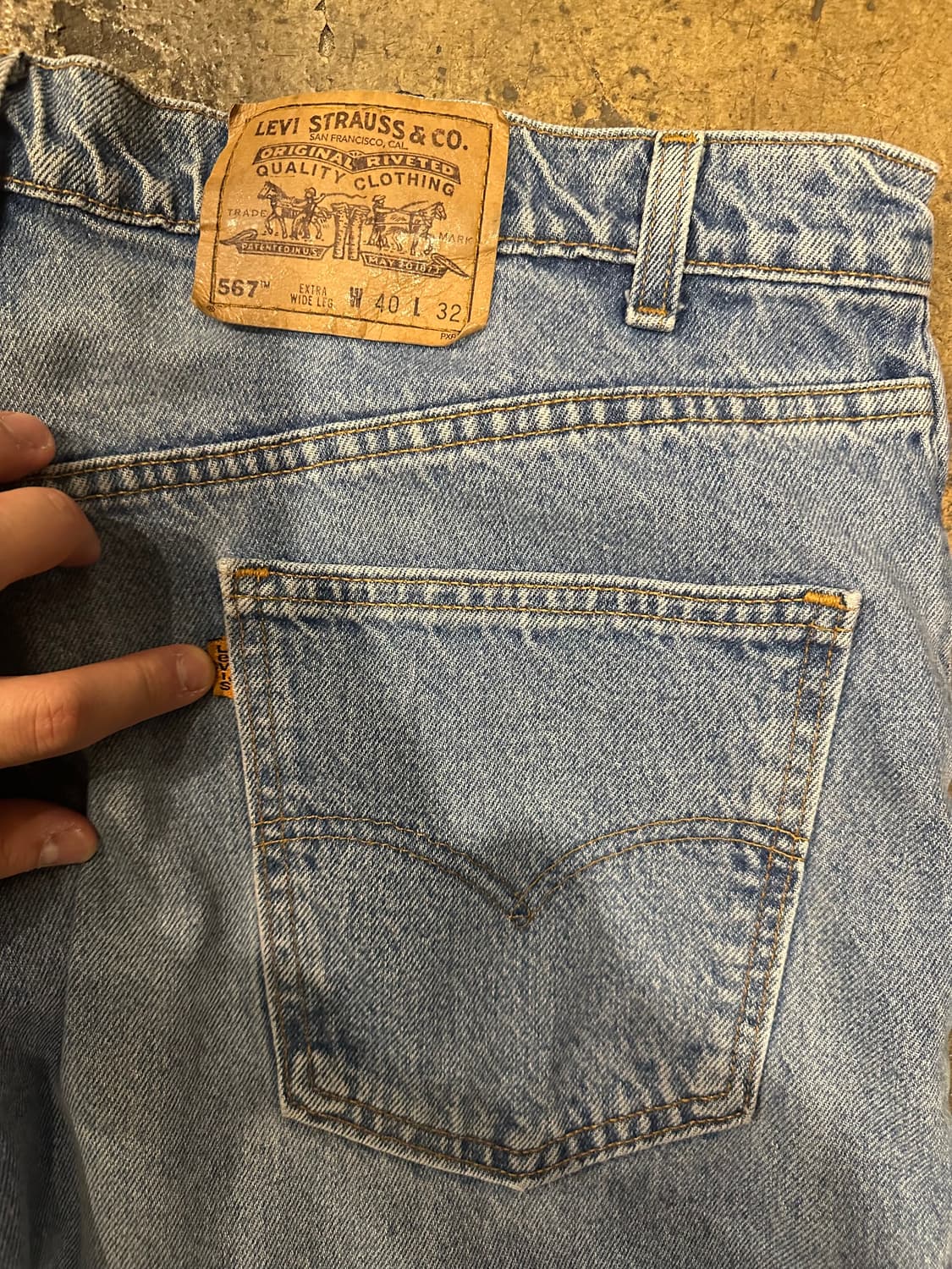 빈티지 90s 리바이스 567 데님 팬츠  상품이미지4