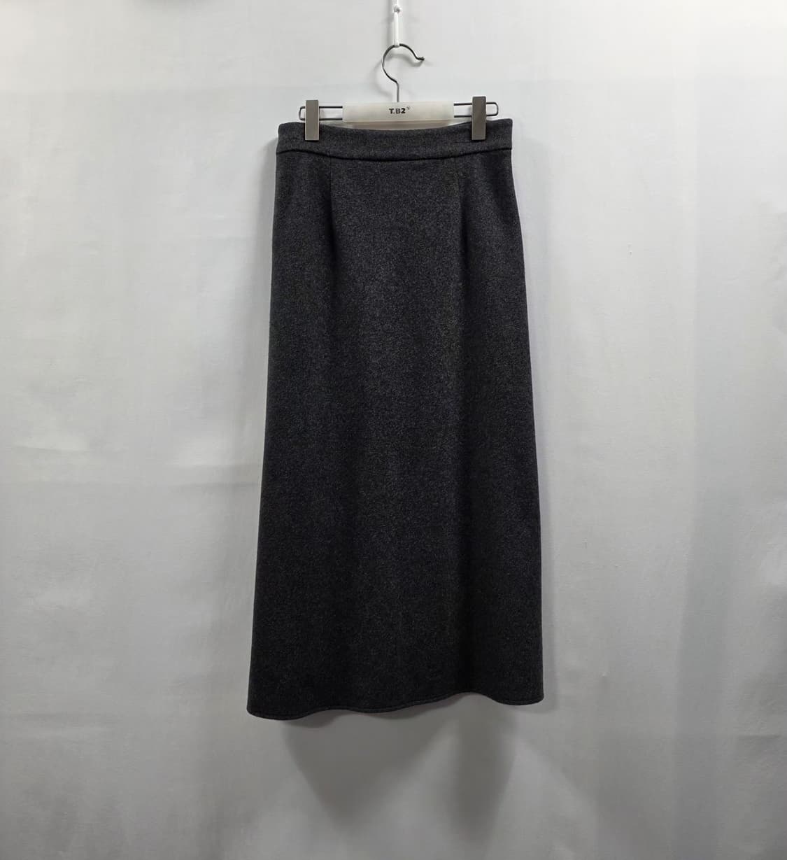 1136 랑방컬렉션 울 캐시미어 스커트 55~66 / 차콜 / 22년 상품이미지2