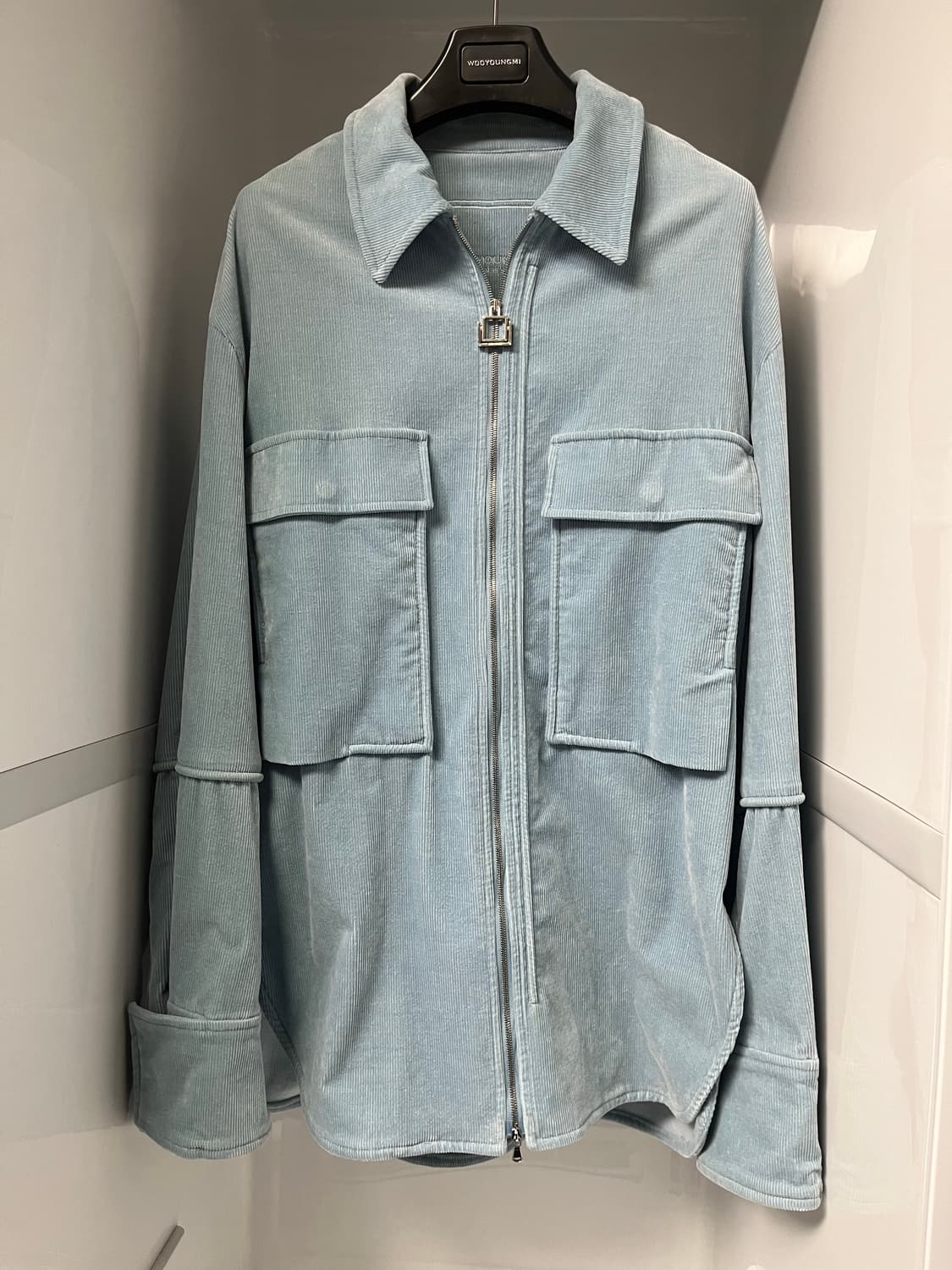 우영미 블루 코듀로이 점퍼 48사이즈 상품이미지1
