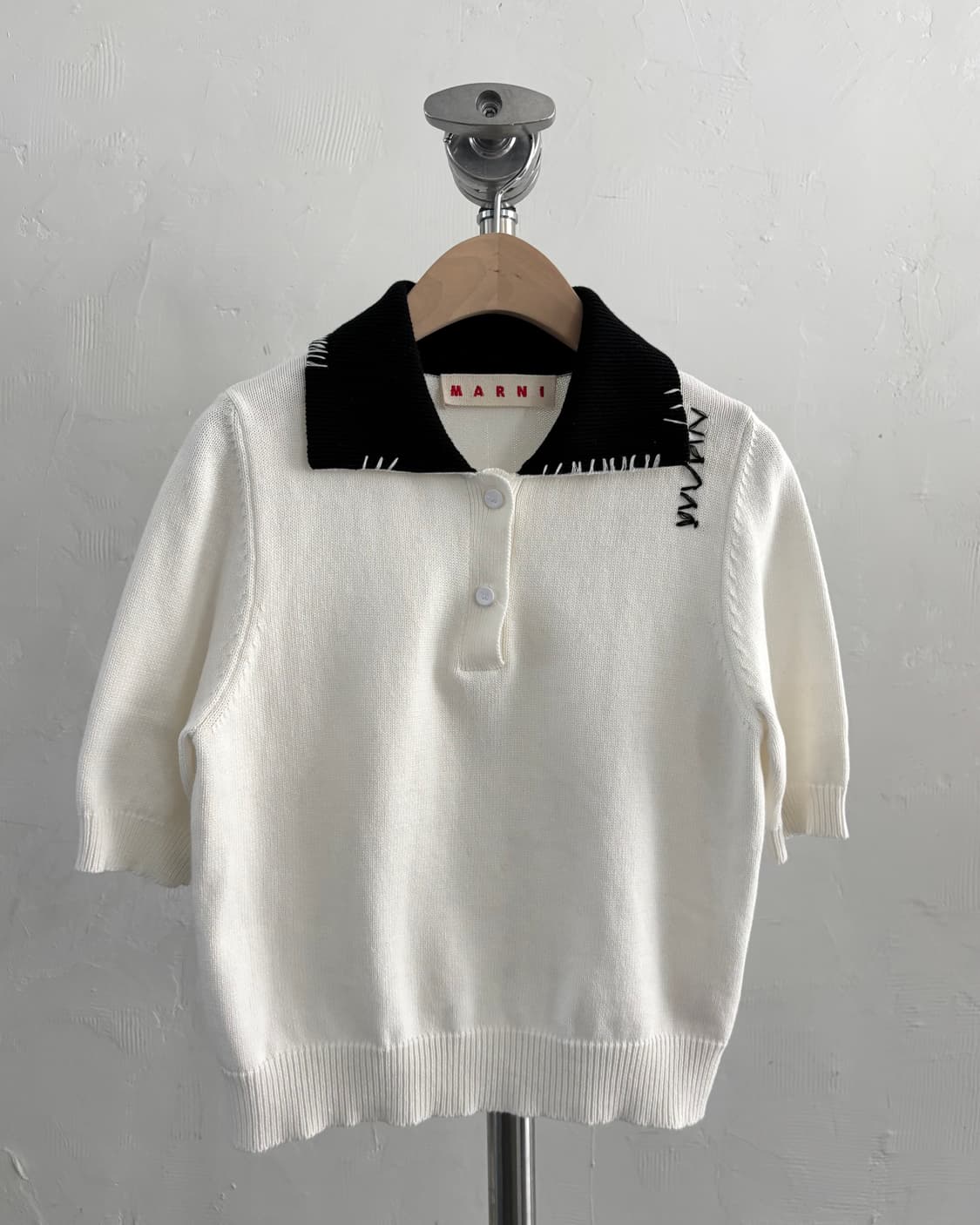 Marni 마르니 화이트 반팔 니트 상품이미지1