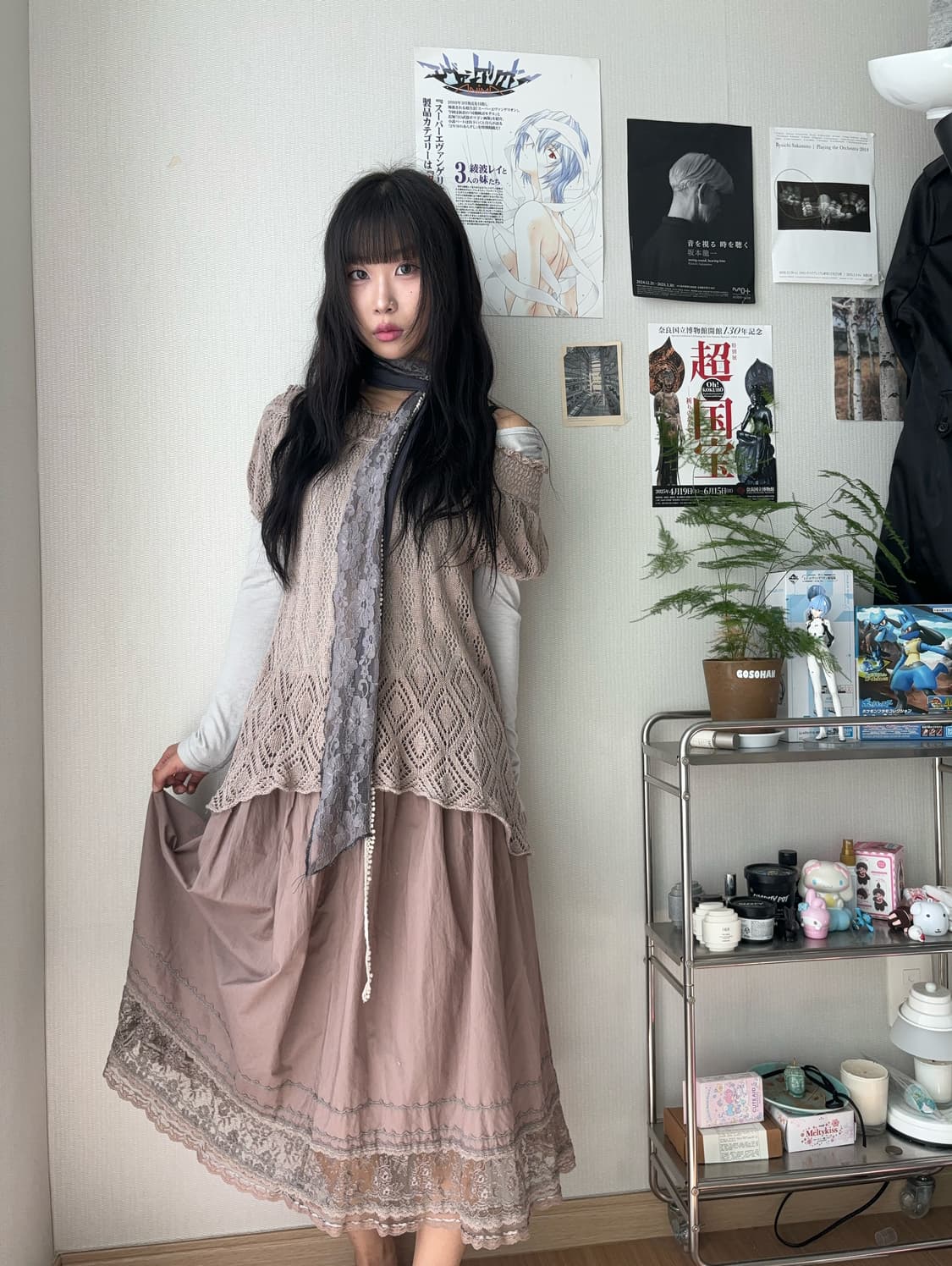 모리 모카 오프숄더 니트 상품이미지1
