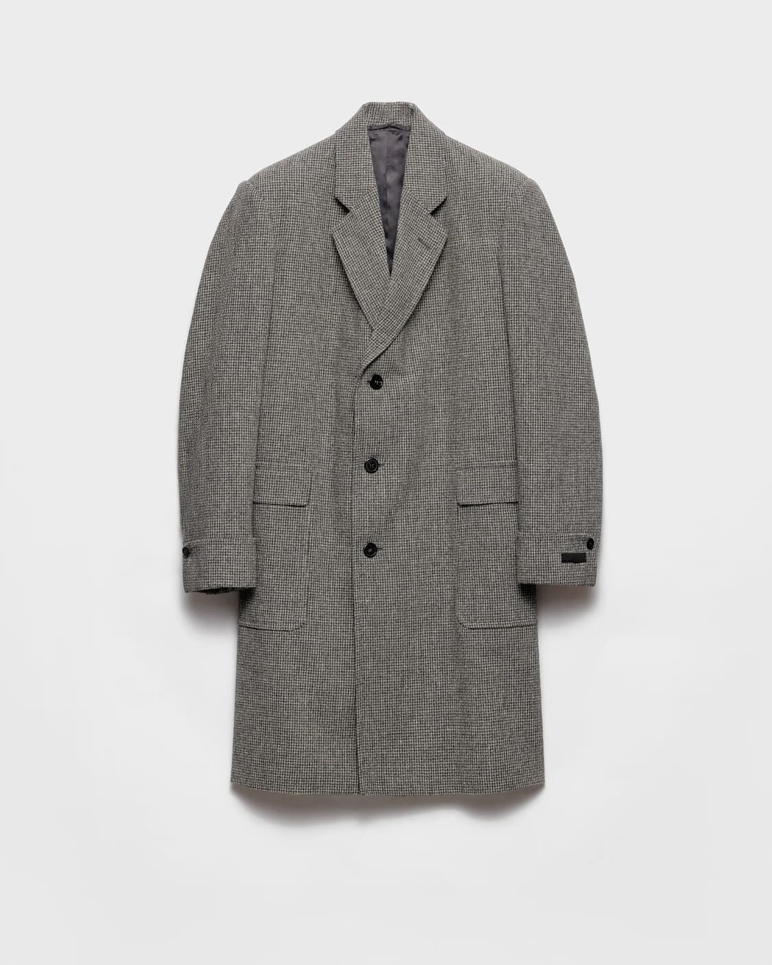 (새제품) 프라다 PRADA 싱글브레스트 하운드투스 체크 울 코트 52 상품이미지1