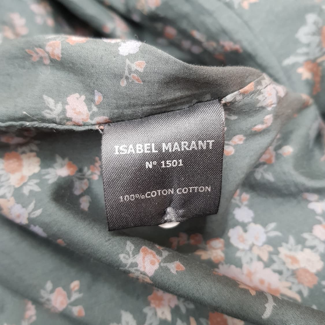 이자벨마랑 에뚜왈 플로럴 프린트 코튼 셔츠 원피스 1사이즈 상품이미지8