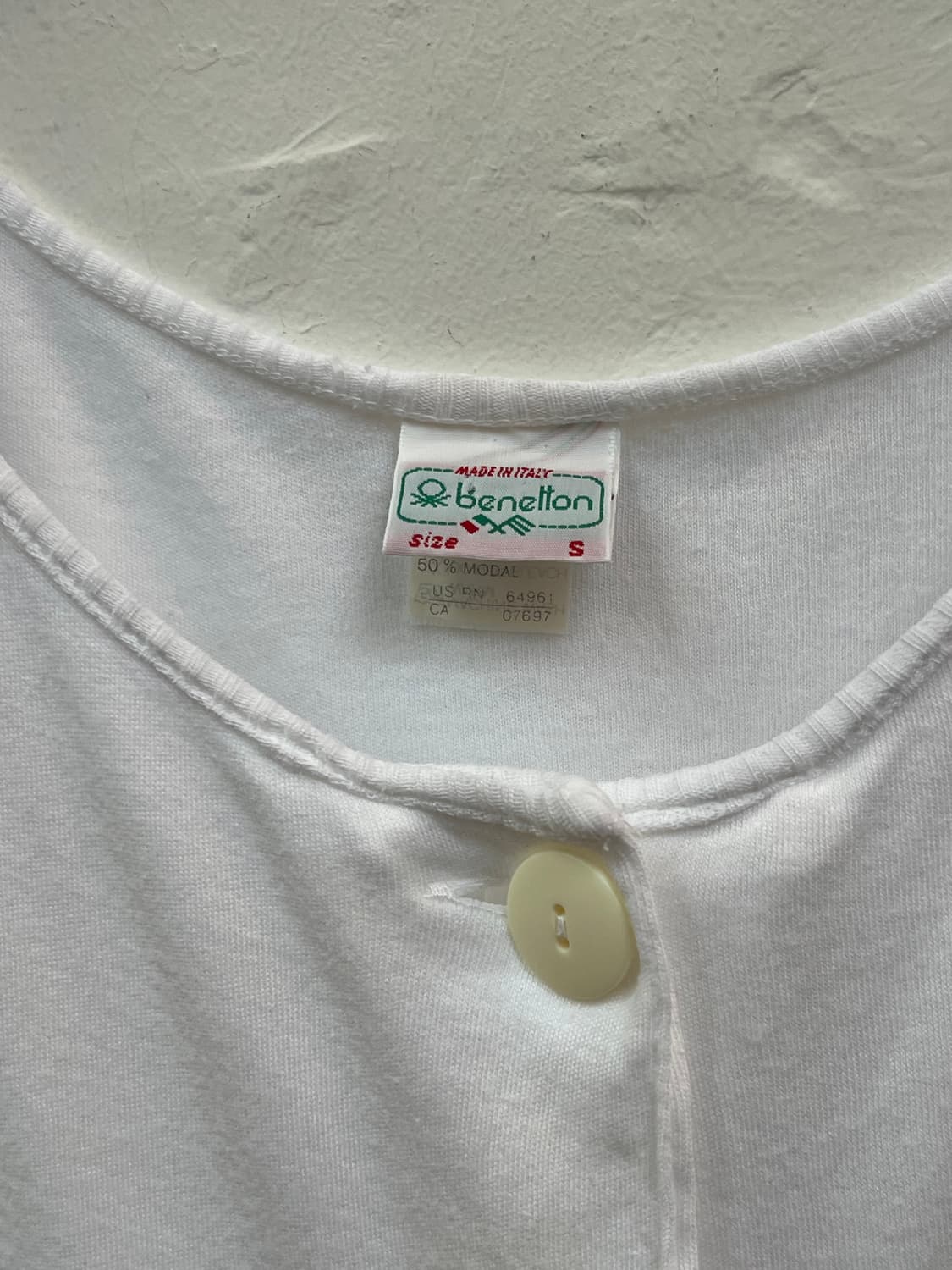 Benetton 화이트 코튼 베스트 탑 S 상품이미지2