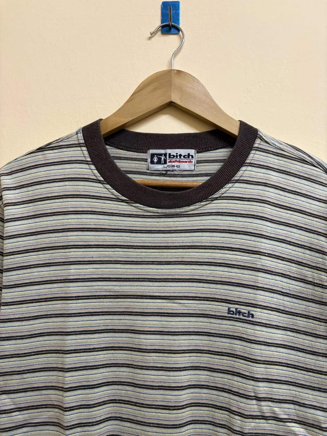 비치 스케이트보드 스트라이프 보더 반팔 티셔츠 상품이미지2