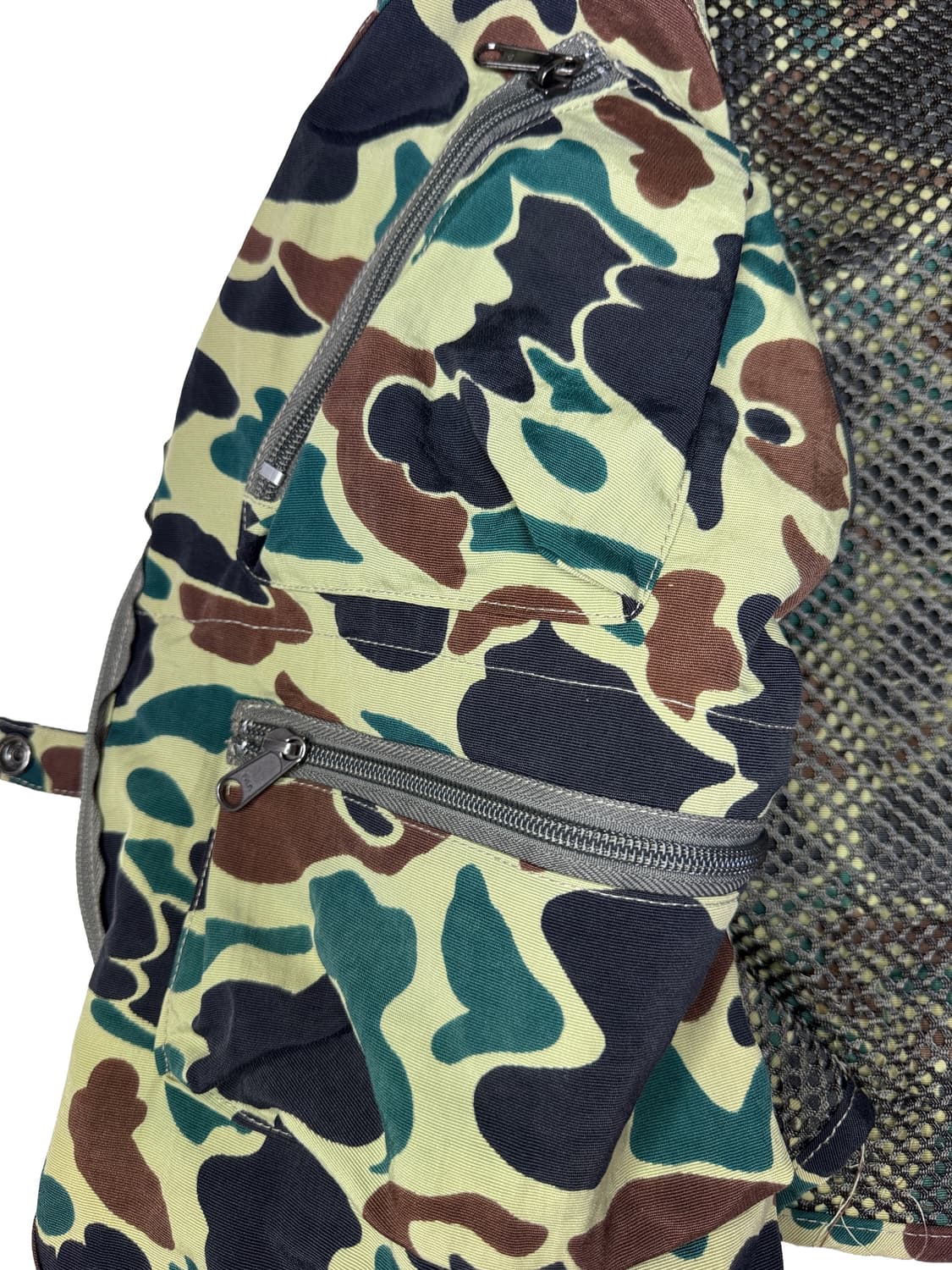 빈티지 90s 카모플라쥬 멀티포켓 피싱 베스트 조끼 OS 상품이미지5