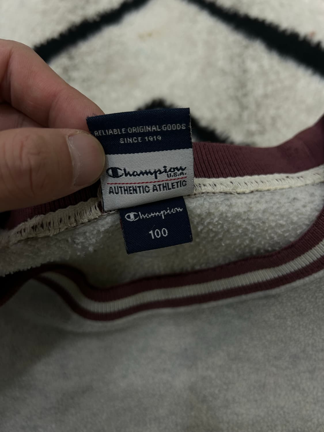 [L]챔피온 스펠아웃 오버핏 후리스 맨투맨/멜란지그레이 상품이미지5