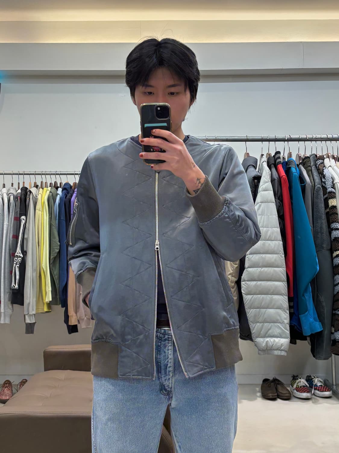 주카 퀼팅 봄버 자켓 상품이미지8