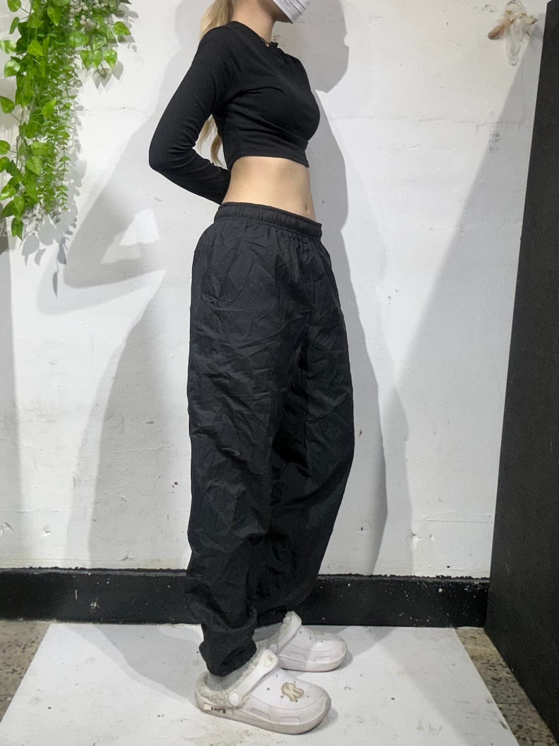 오클리 블랙 와이드 조거 팬츠 추리닝 바지 S 상품이미지1