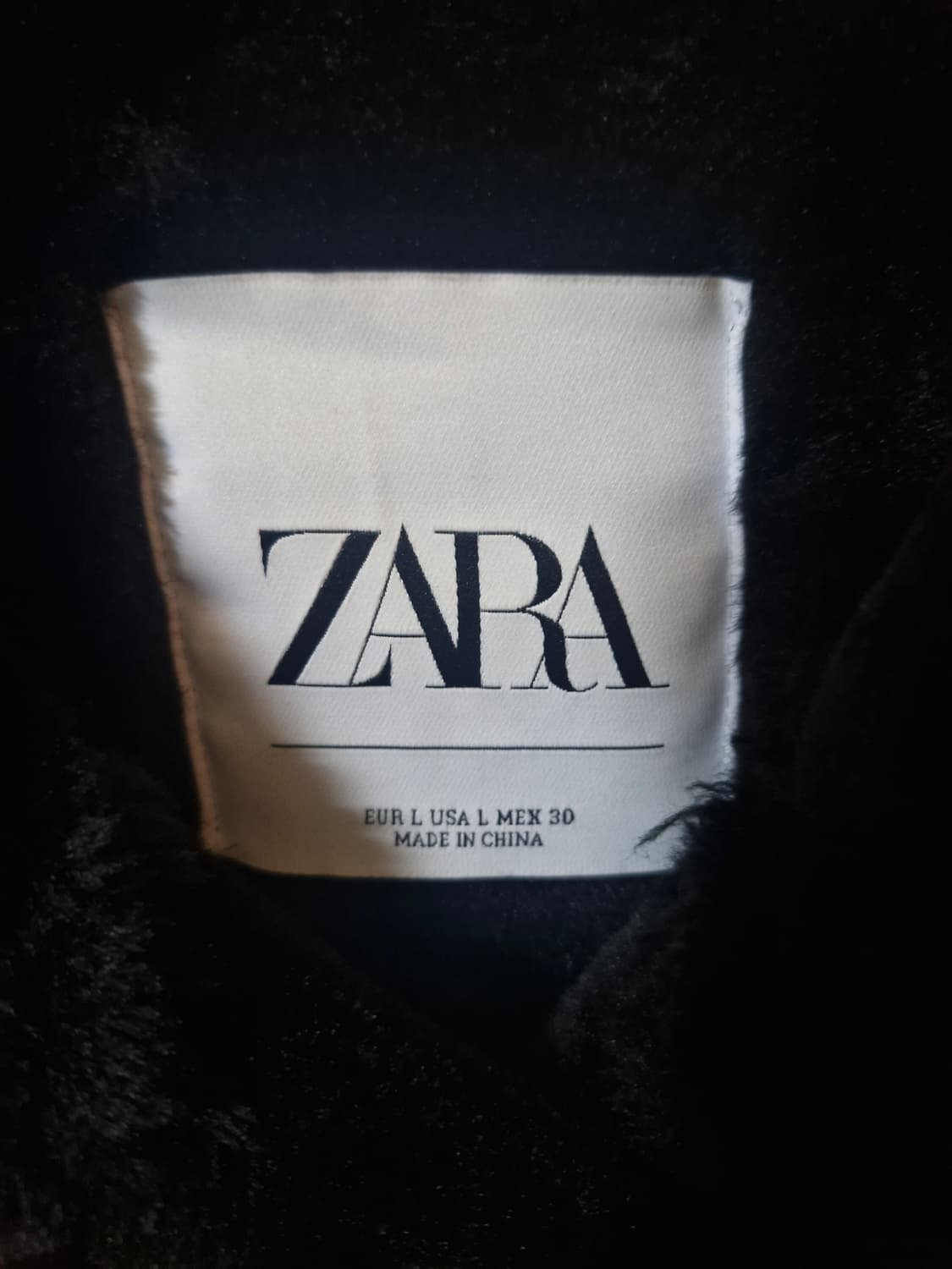 자라 블랙 안감보아 라이더 무스탕 자켓 블랙 L 상품이미지2