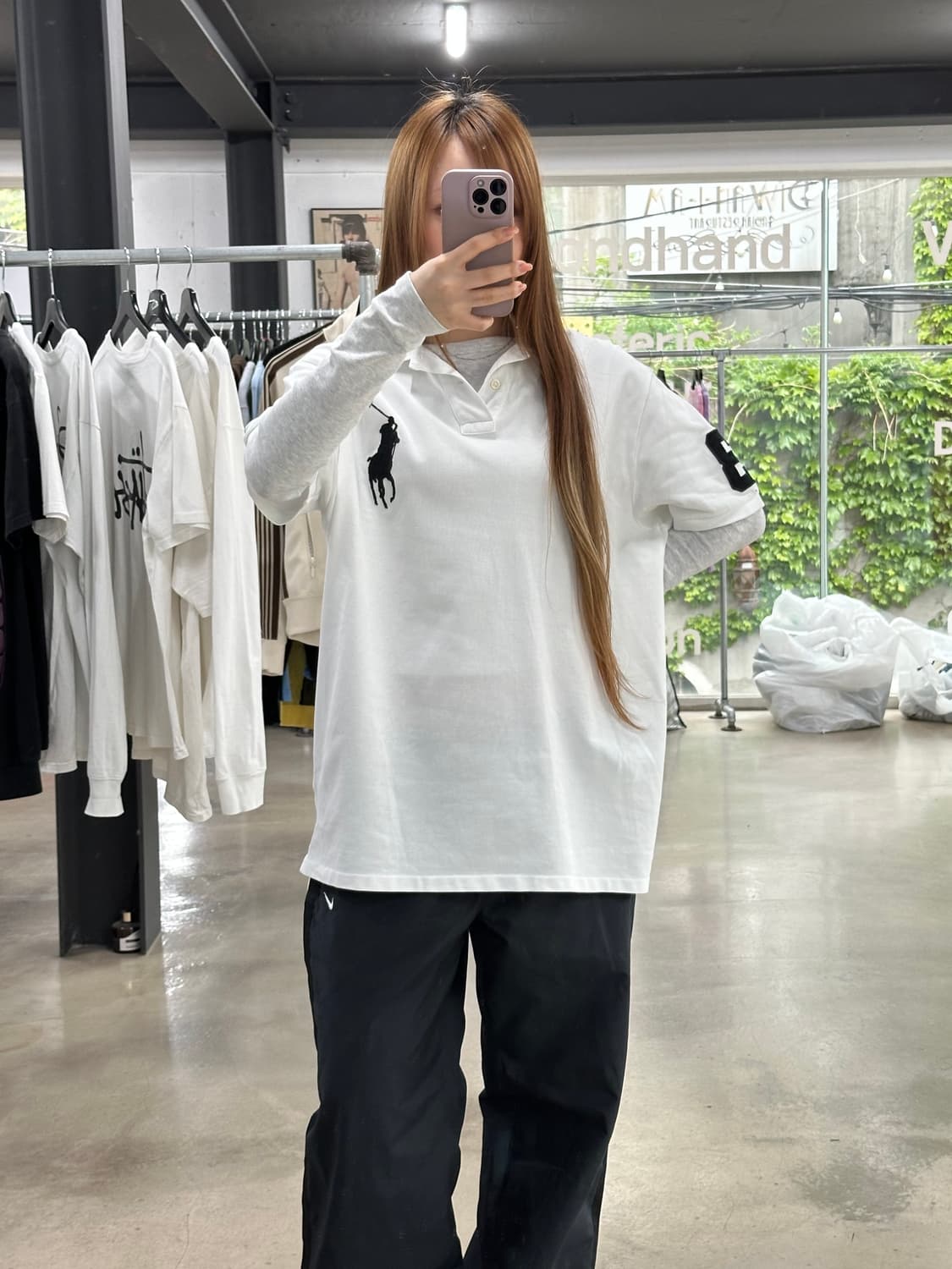 폴로랄프로렌 빅포니 넘버링 PK반팔티 화이트 상품이미지3