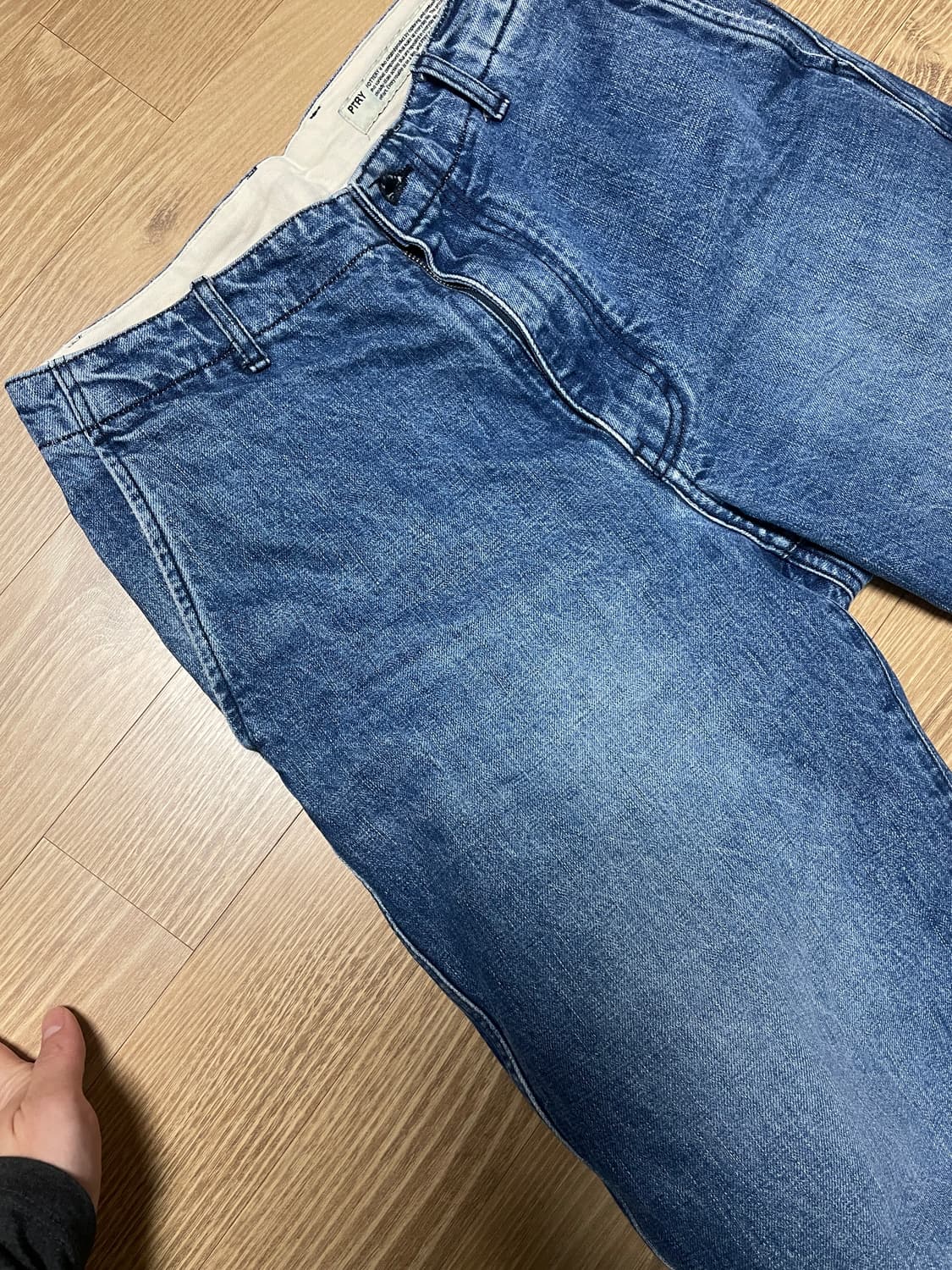 포터리 원워시드 와이드 데님 미드블루 사이즈 2 상품이미지5