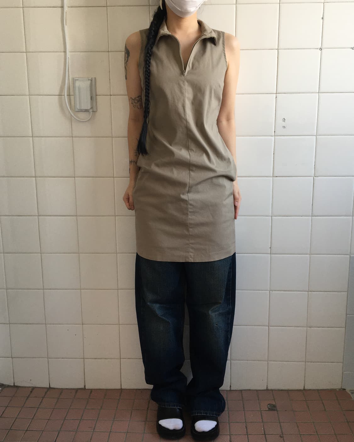 High neck sleeveless onepiece 상품이미지5