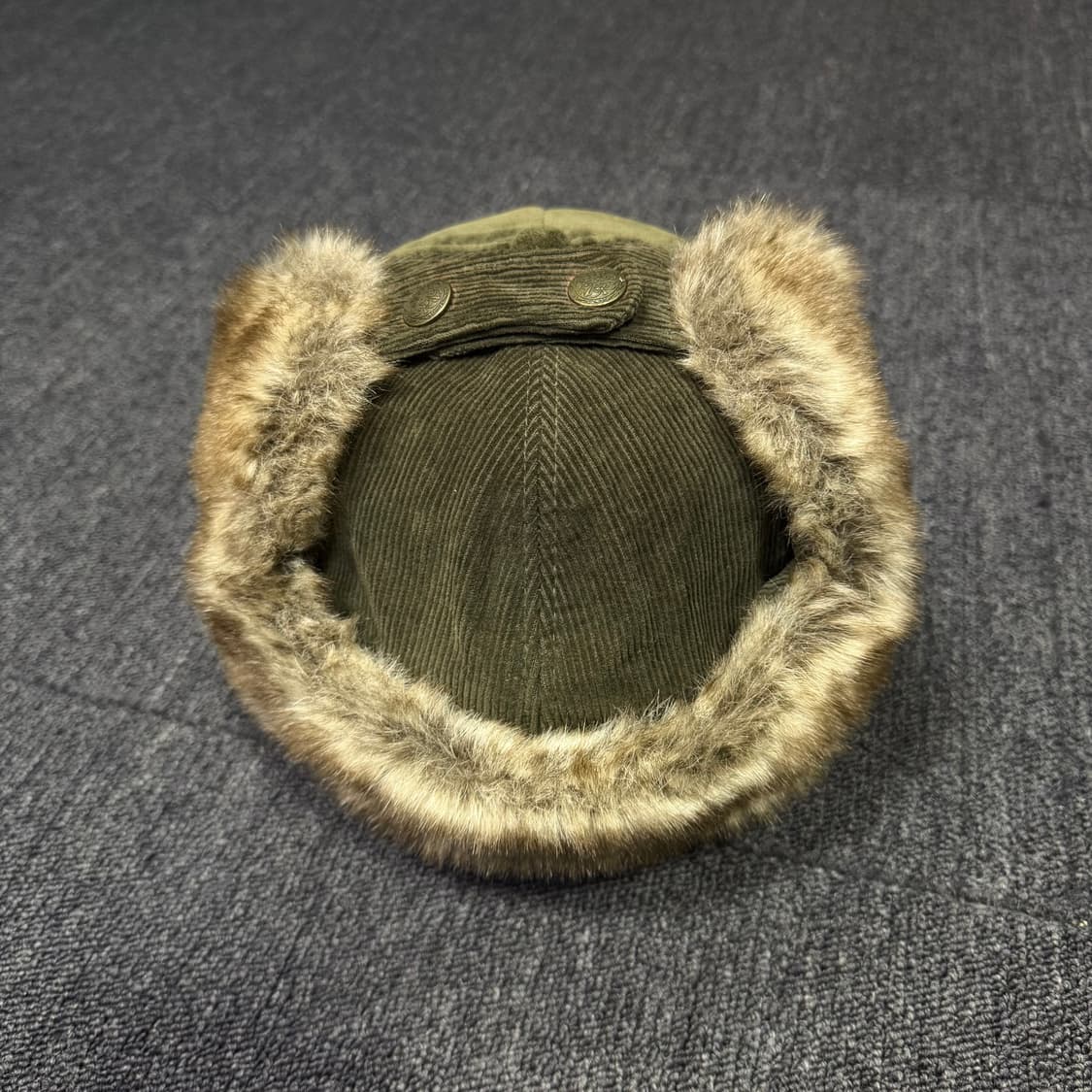 본더치 유니크 코듀로이 털 카키 트루퍼햇 볼캡  상품이미지3