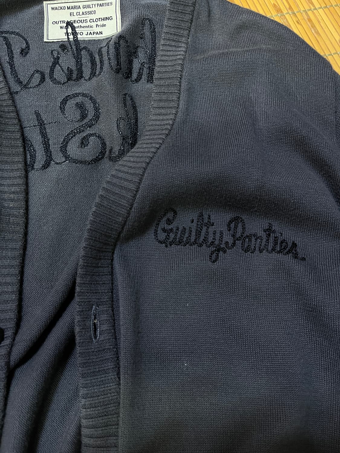 Wacko Maira 레터링 가디건 S 상품이미지2