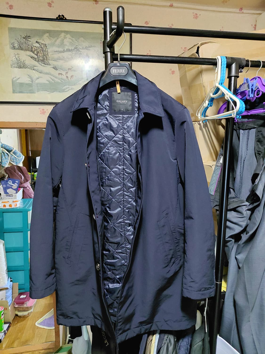 [갤럭시]라이프스타일 패딩 인 퀄팅 트렌치코트100사이즈 상품이미지3