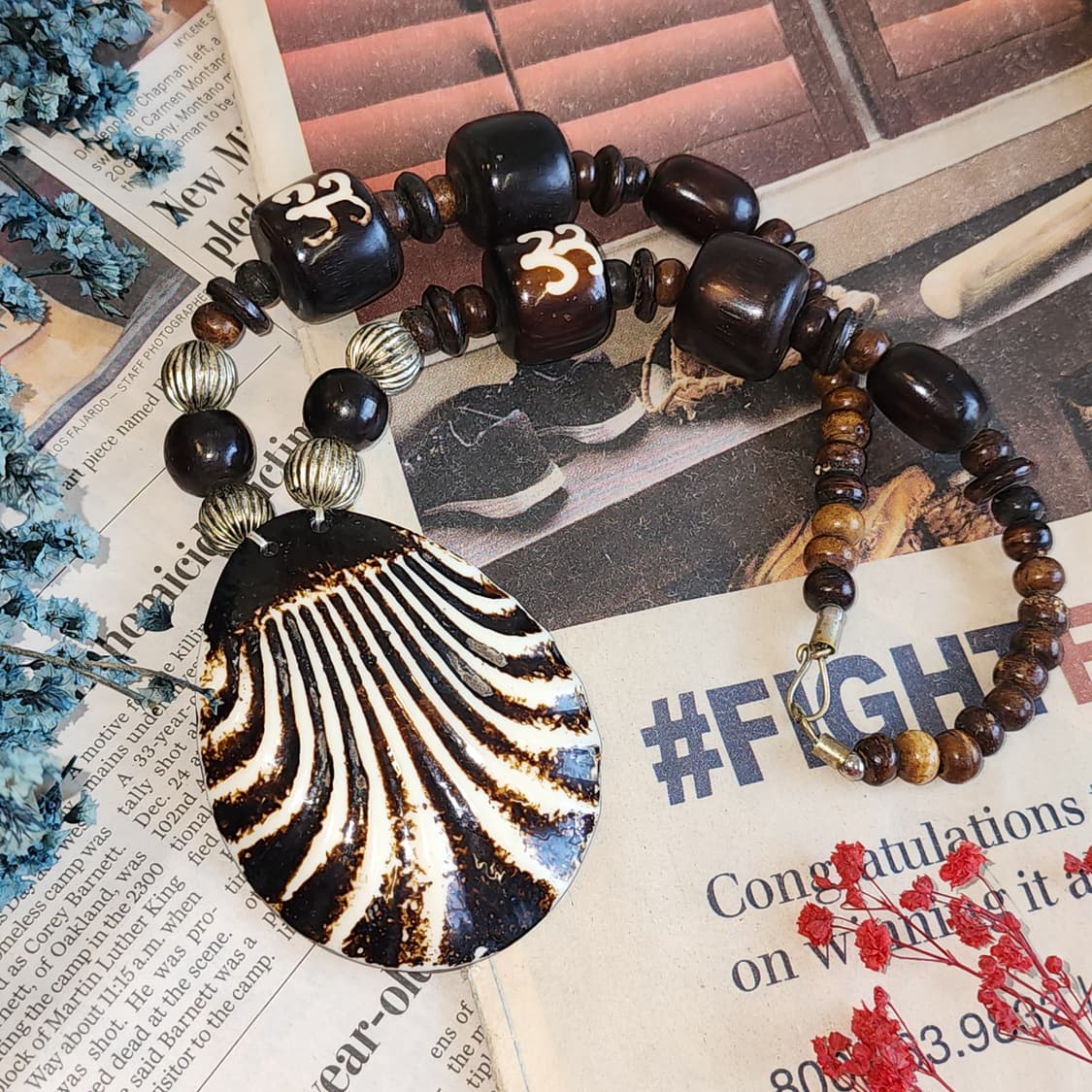 90s 프랑스 빈티지 쥬얼리 보헤미안 소울 아티잔 빈티지 목걸이 상품이미지4